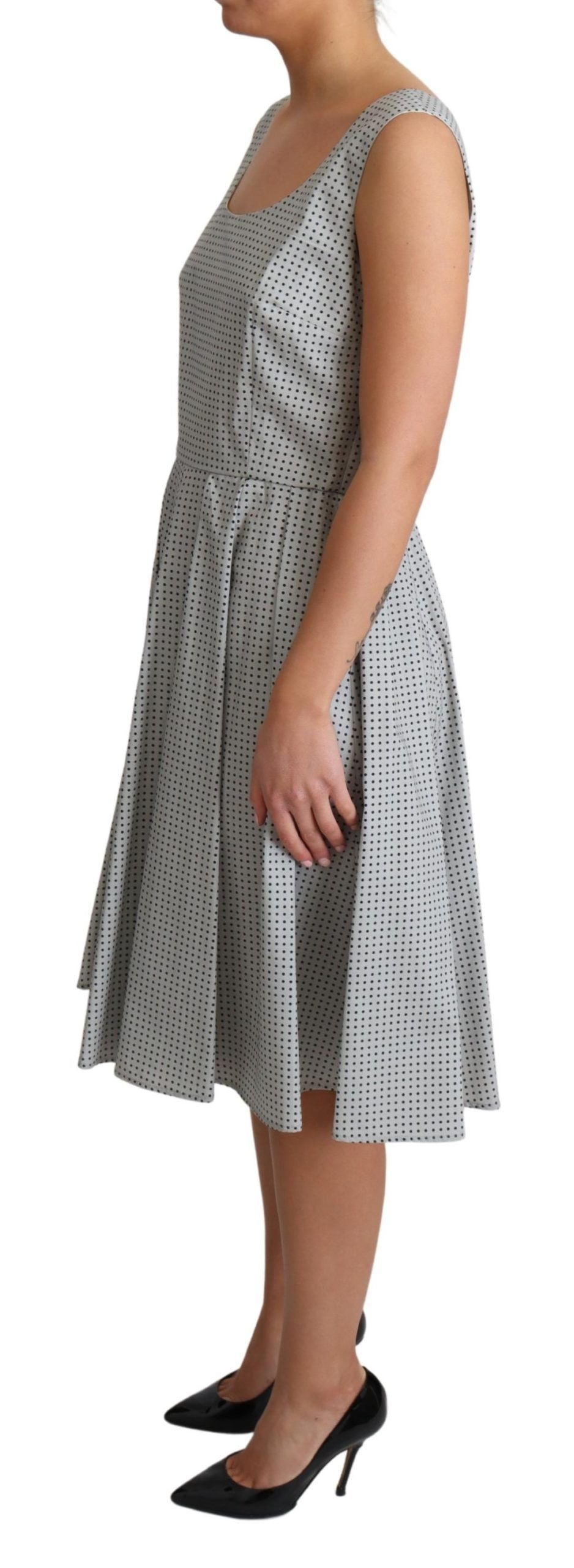 Dolce & Gabbana Vestido evasé elegante sin mangas con lunares y lunares