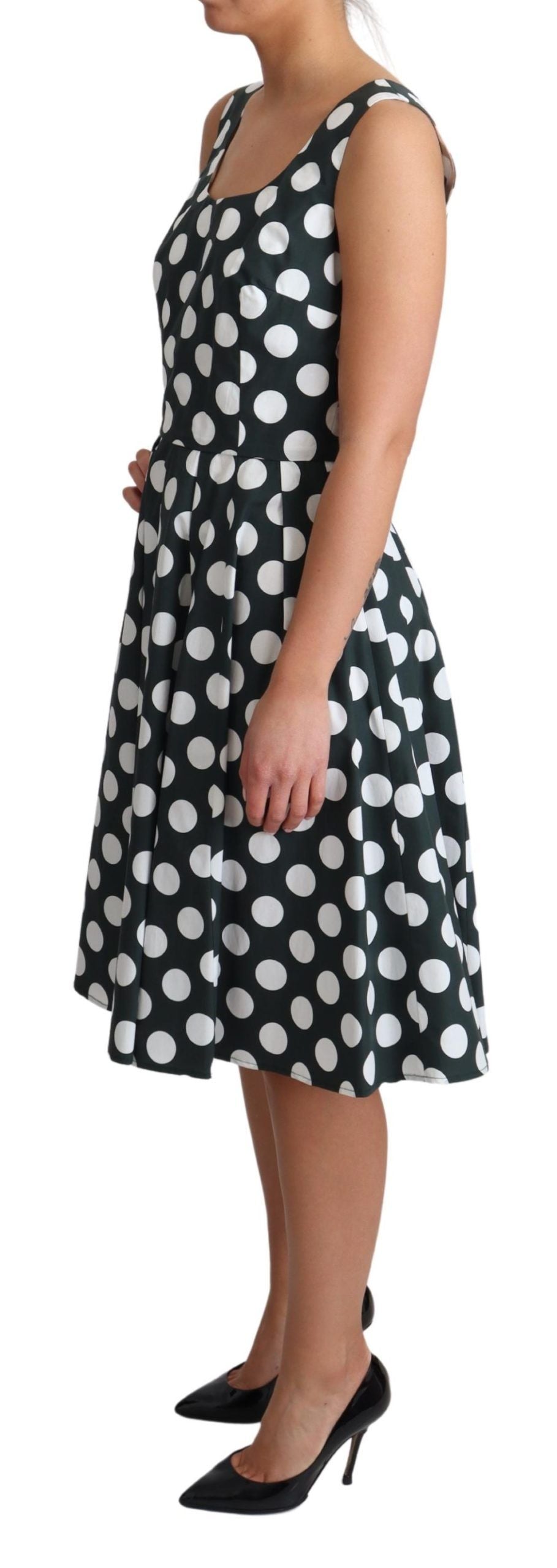 Dolce & Gabbana Vestido elegante evasé sin mangas con lunares