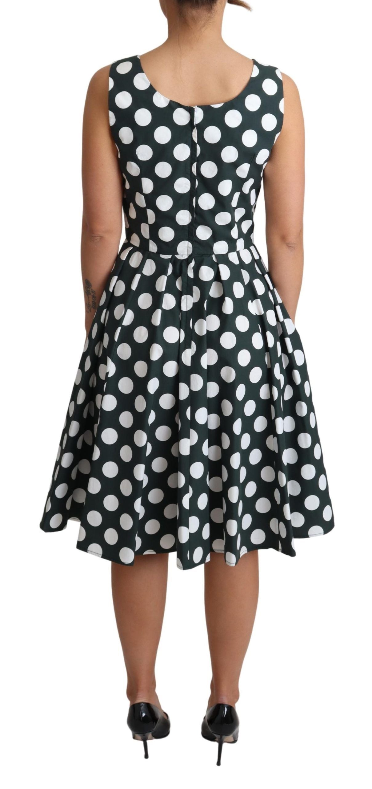 Dolce & Gabbana Vestido elegante evasé sin mangas con lunares
