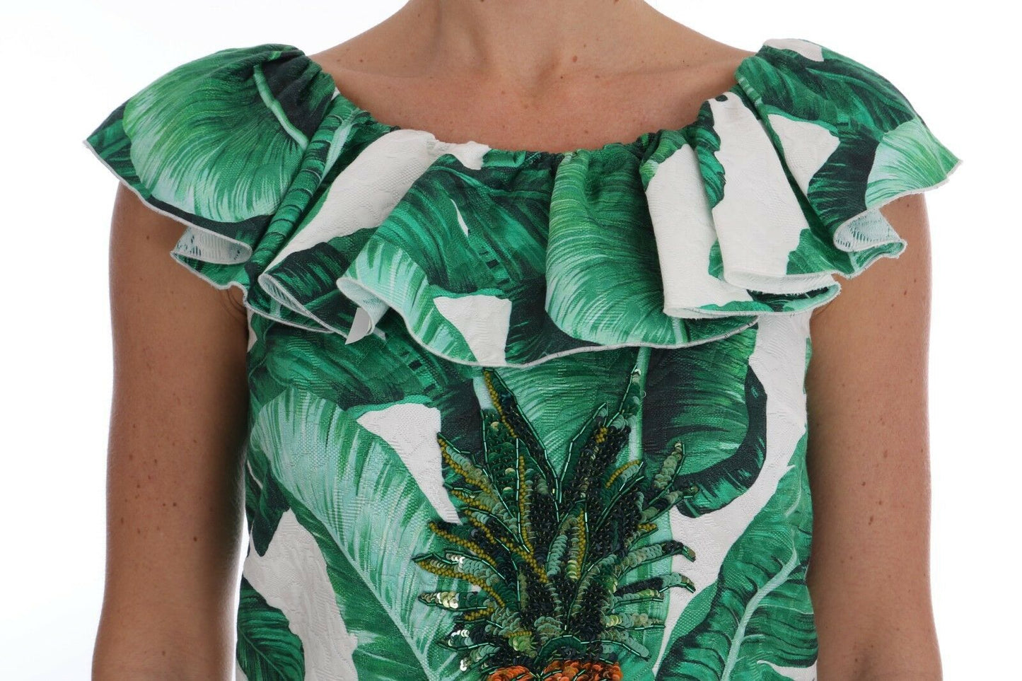 Dolce & Gabbana Blusa elegante con lentejuelas y piña