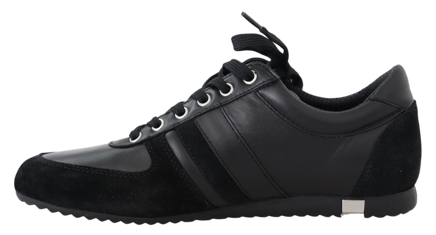 Dolce & Gabbana Elegantes zapatillas deportivas de cuero negro