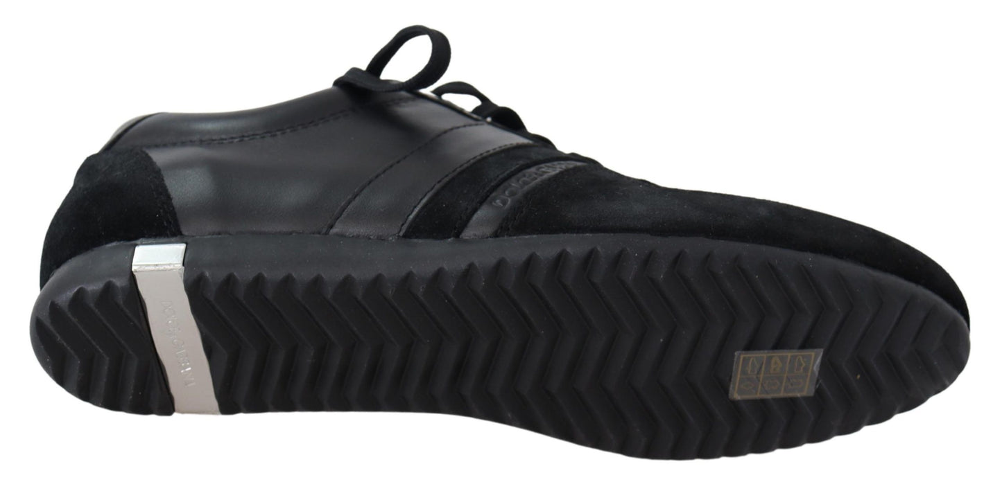 Dolce & Gabbana Elegantes zapatillas deportivas de cuero negro
