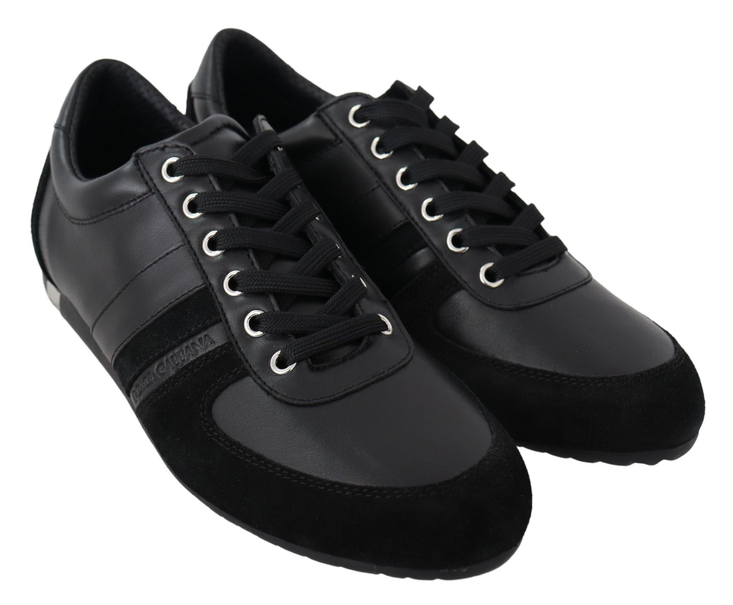 Dolce & Gabbana Elegantes zapatillas deportivas de cuero negro