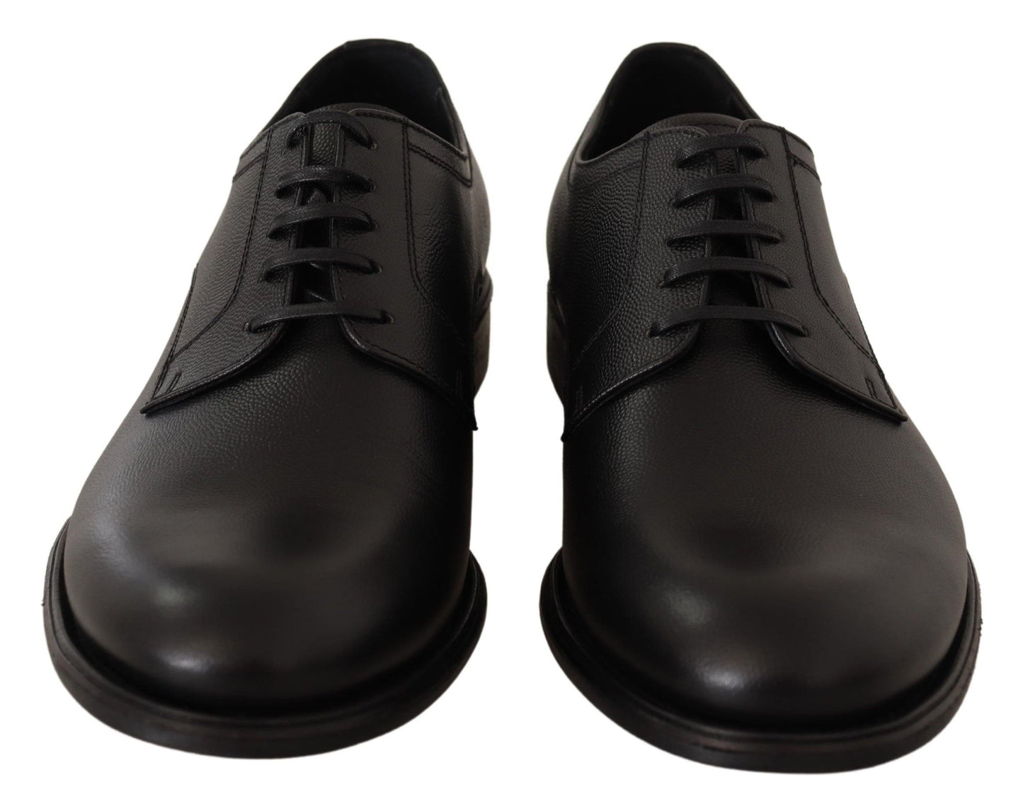 Dolce & Gabbana Elegantes zapatos Derby de cuero negro