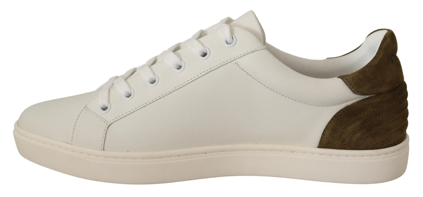 Dolce & Gabbana Zapatillas Chic de Cuero Blanco para Hombre