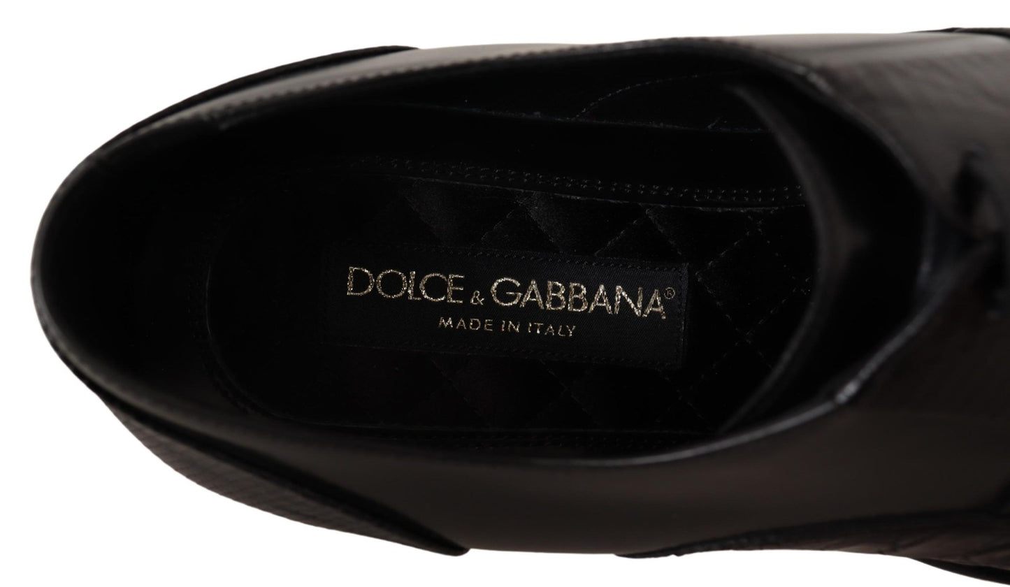 Dolce & Gabbana Elegantes puntas de ala Derby Oxford negras