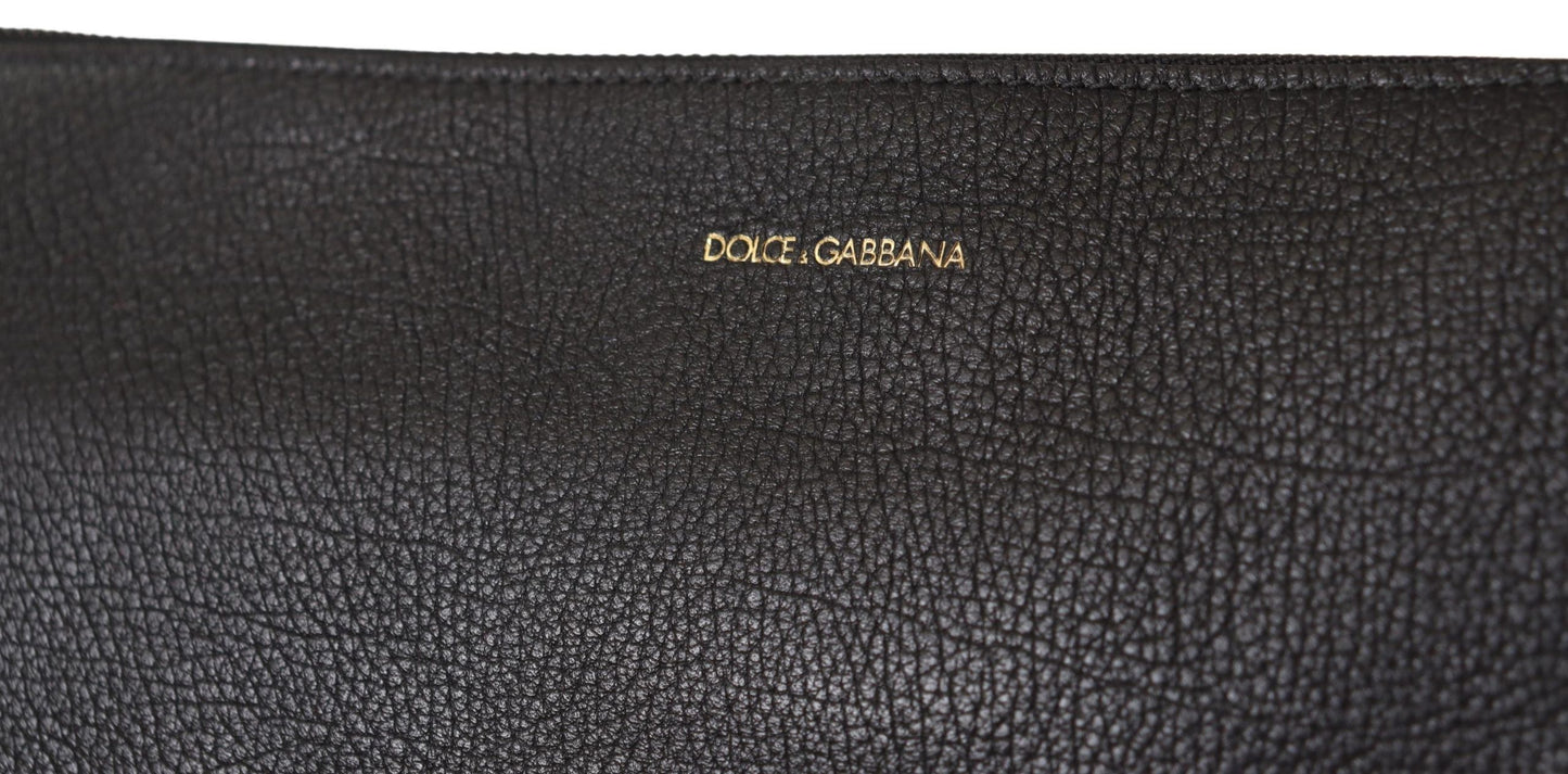 Dolce & Gabbana Elegante bolso bandolera de cuero negro