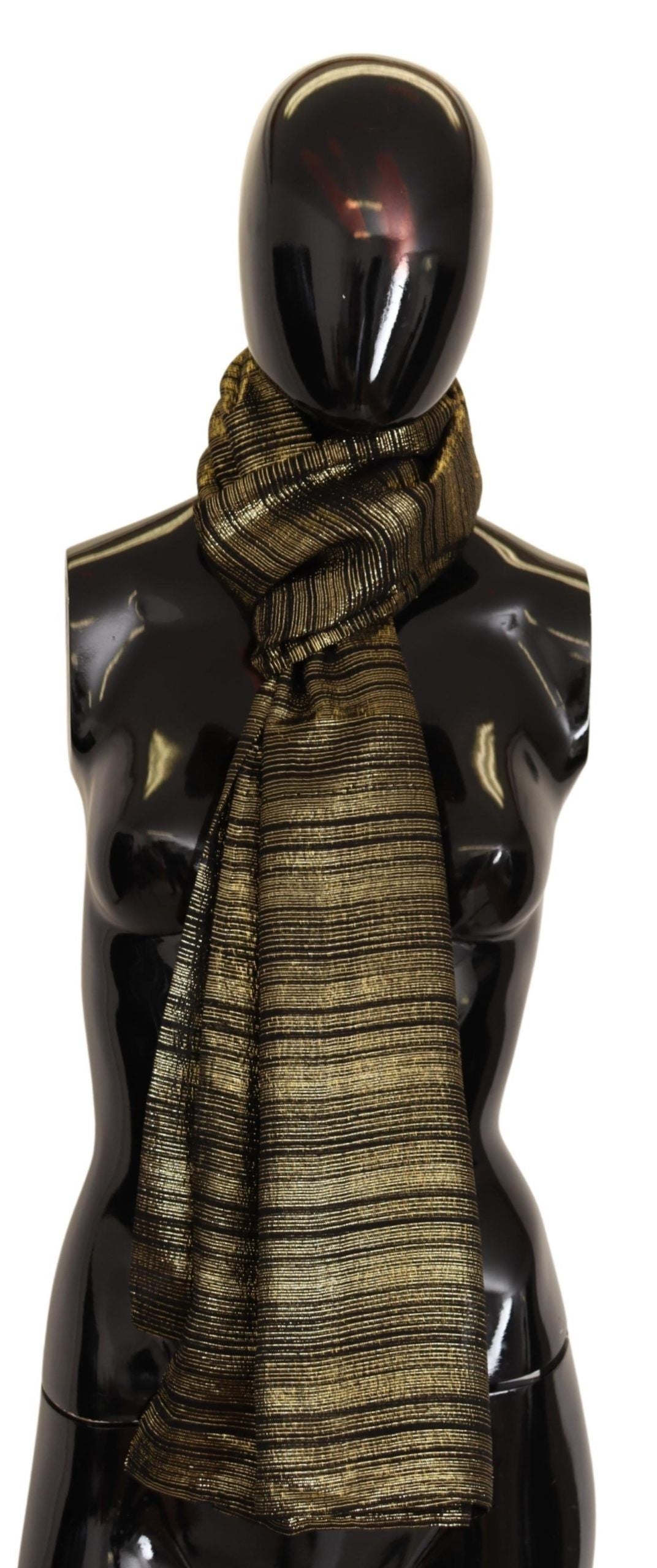 Dolce & Gabbana Bufanda elegante en mezcla de seda dorada