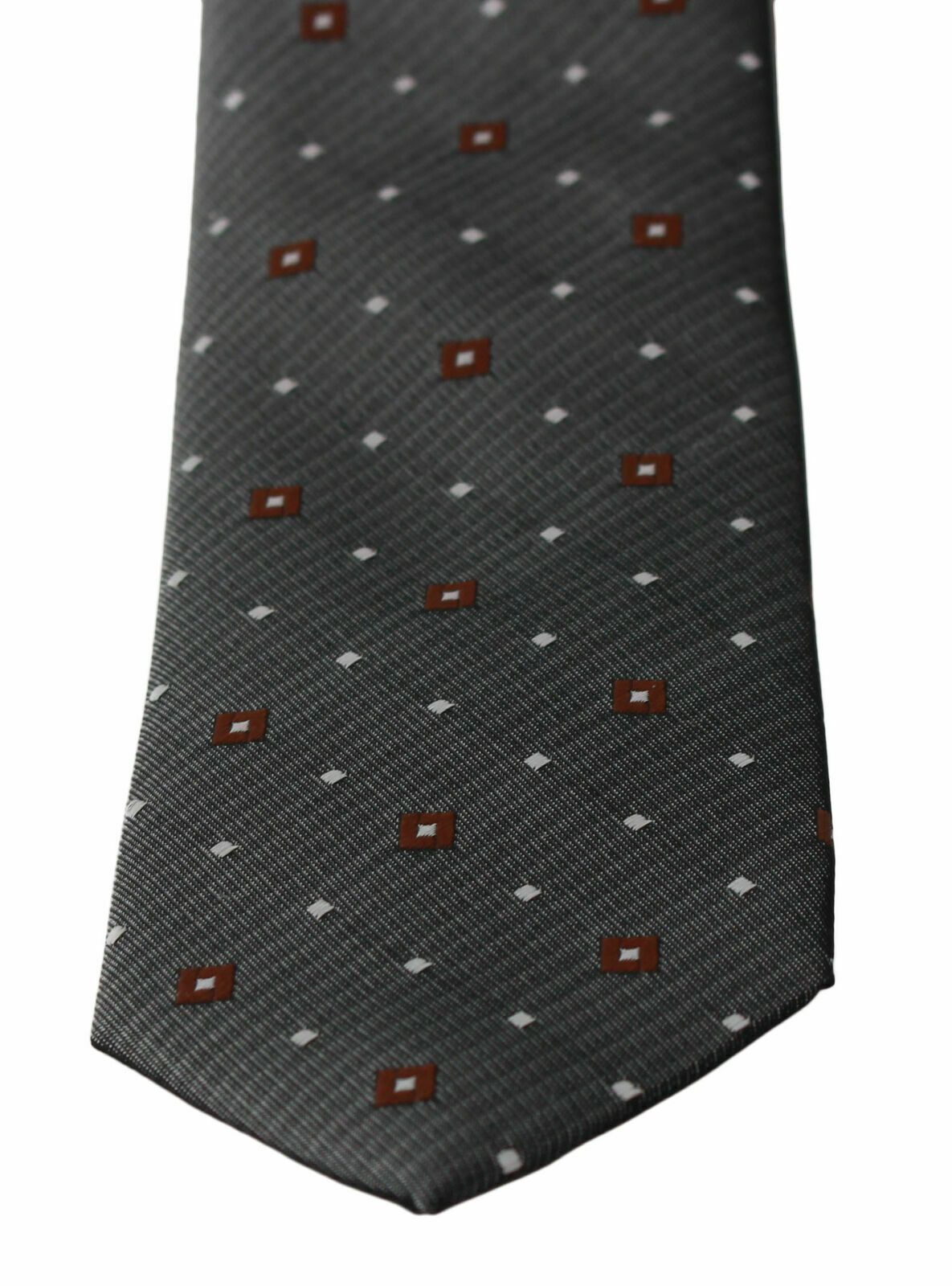 Dolce & Gabbana Elegante corbata de cuello en mezcla de seda estampada gris