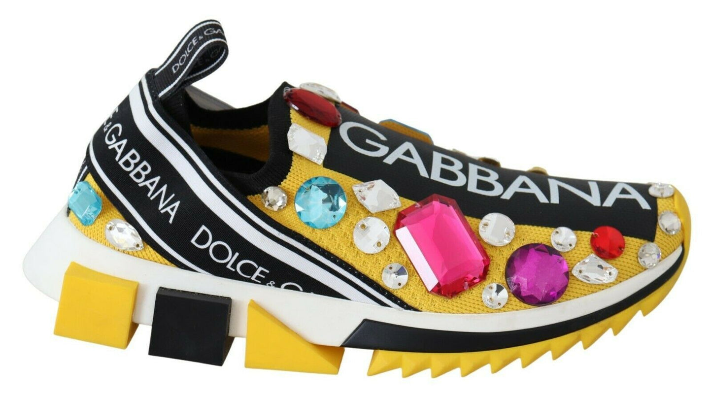 Dolce & Gabbana Zapatillas Sorrento Amarillas Con Adornos