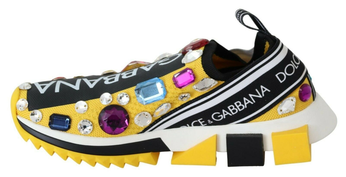 Dolce & Gabbana Zapatillas Sorrento Amarillas Con Adornos