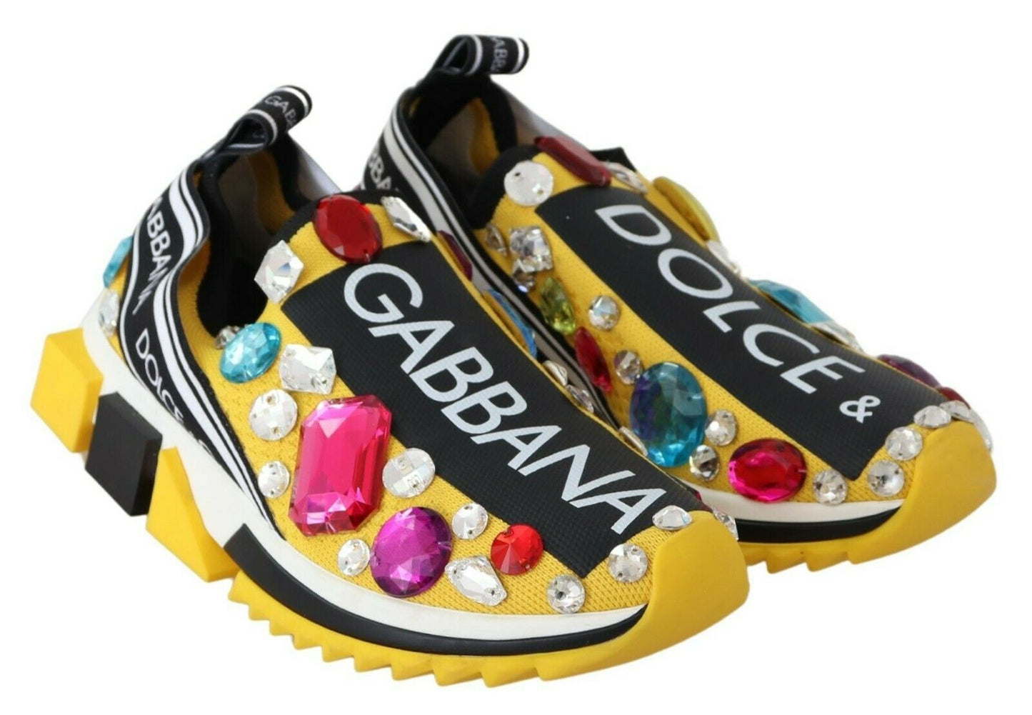 Dolce & Gabbana Zapatillas Sorrento Amarillas Con Adornos