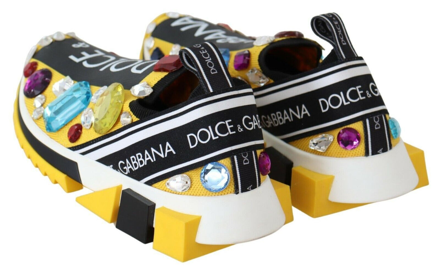 Dolce & Gabbana Zapatillas Sorrento Amarillas Con Adornos