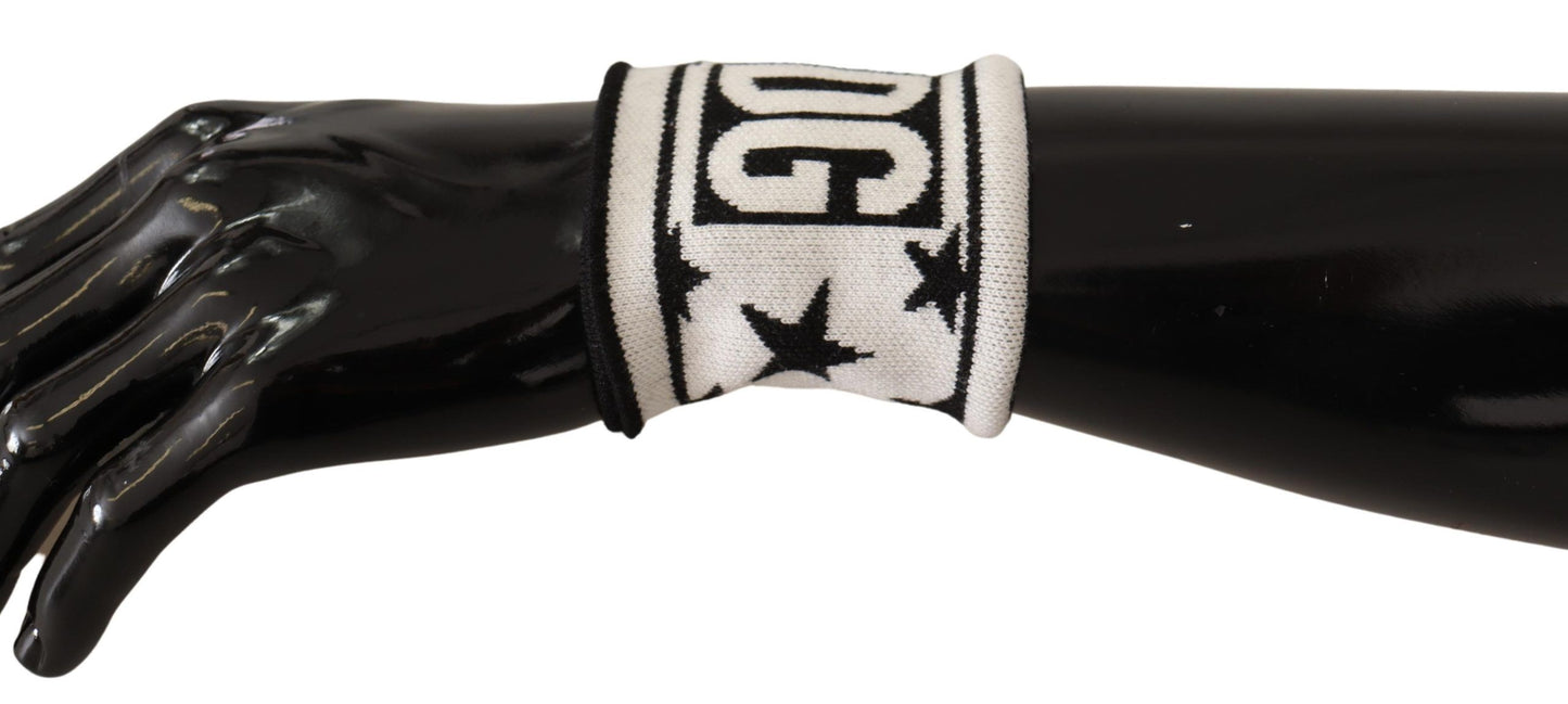 Dolce & Gabbana Elegante conjunto de pulsera de lana monocromática
