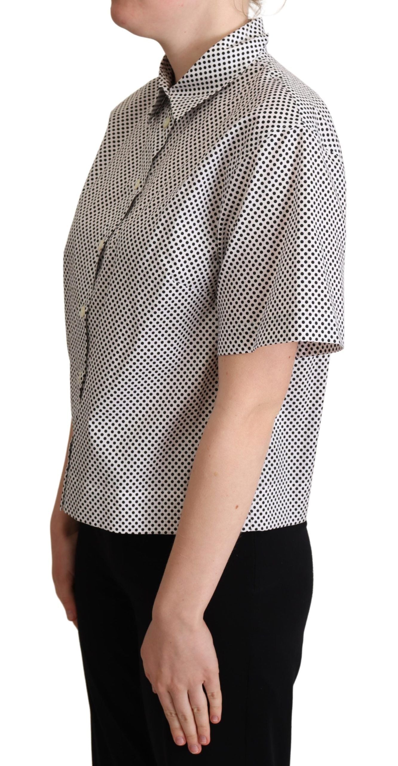 Dolce & Gabbana Polo elegante de algodón con lunares