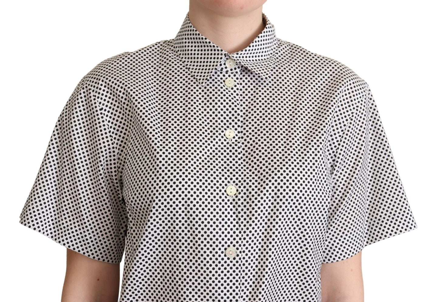 Dolce & Gabbana Polo elegante de algodón con lunares