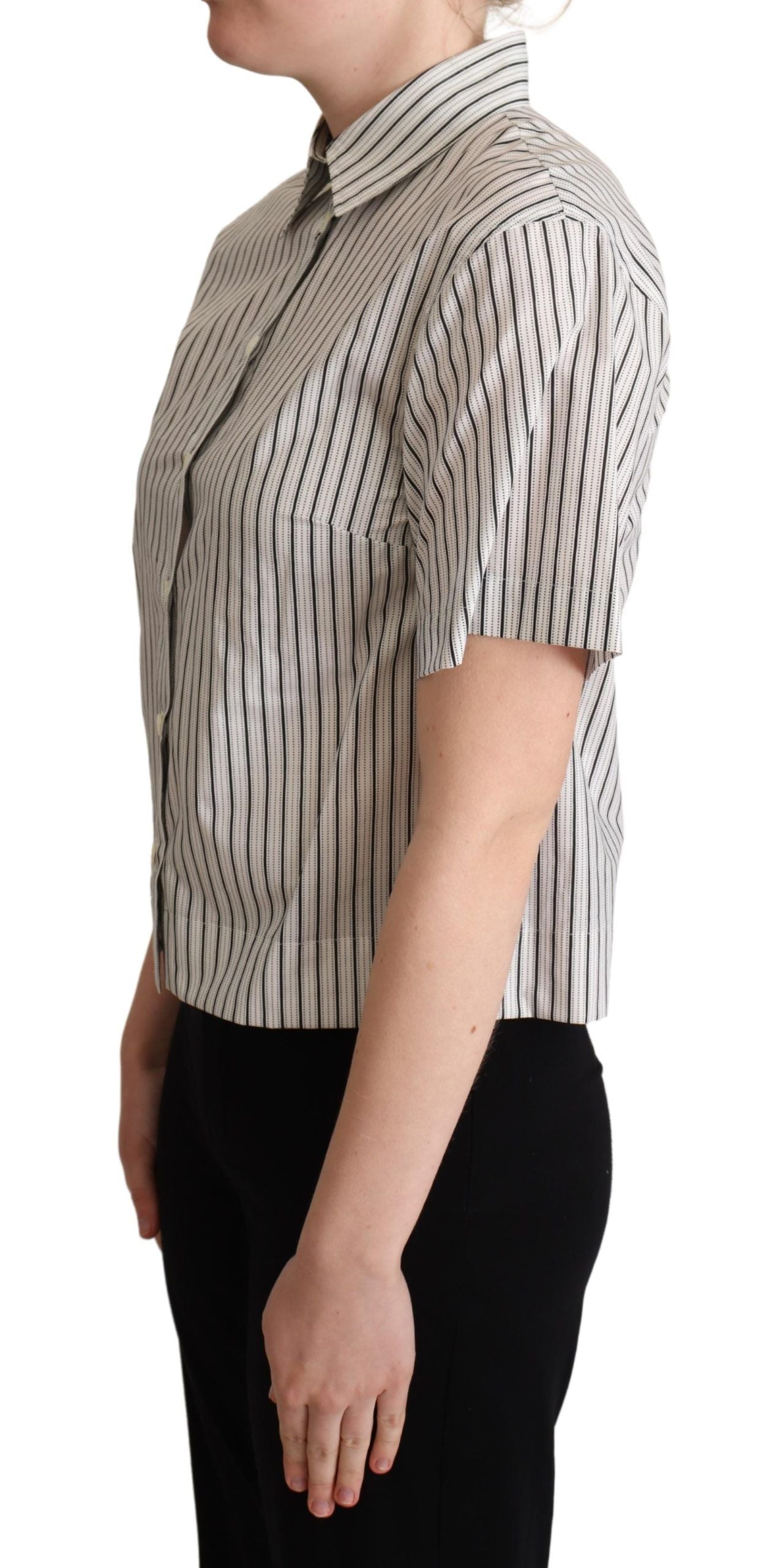 Dolce & Gabbana Polo Chic De Rayas Monocromáticas