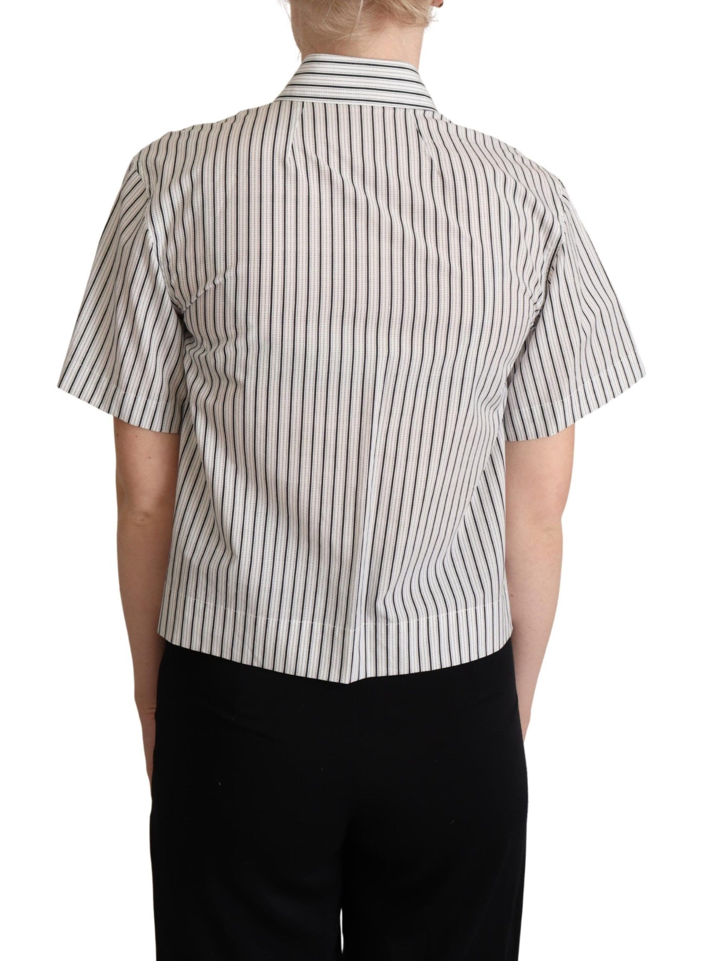 Dolce & Gabbana Polo Chic De Rayas Monocromáticas