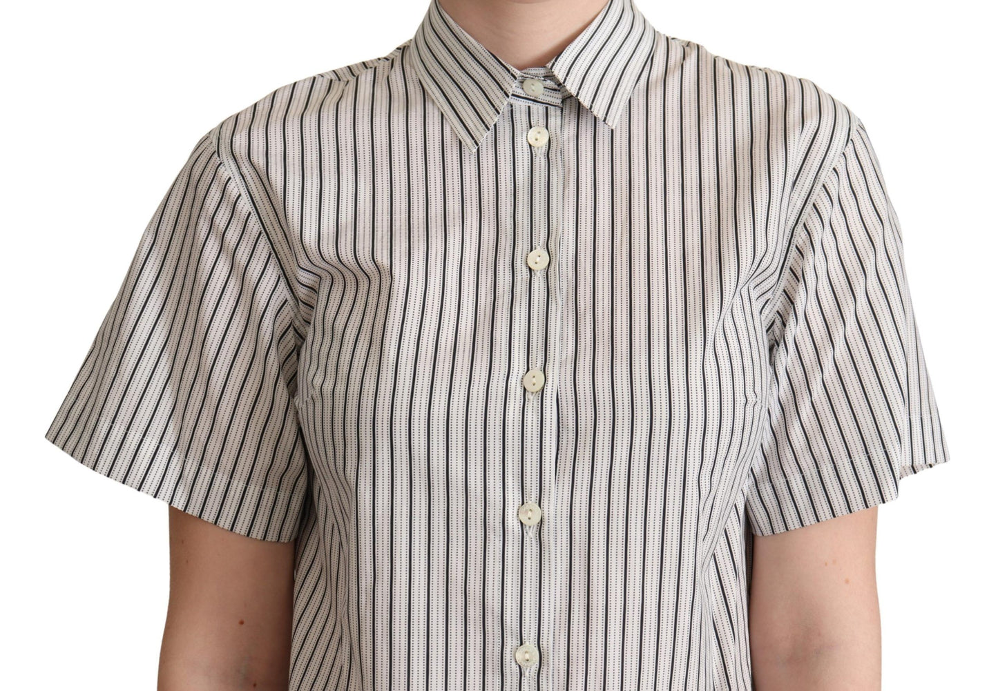 Dolce & Gabbana Polo Chic De Rayas Monocromáticas