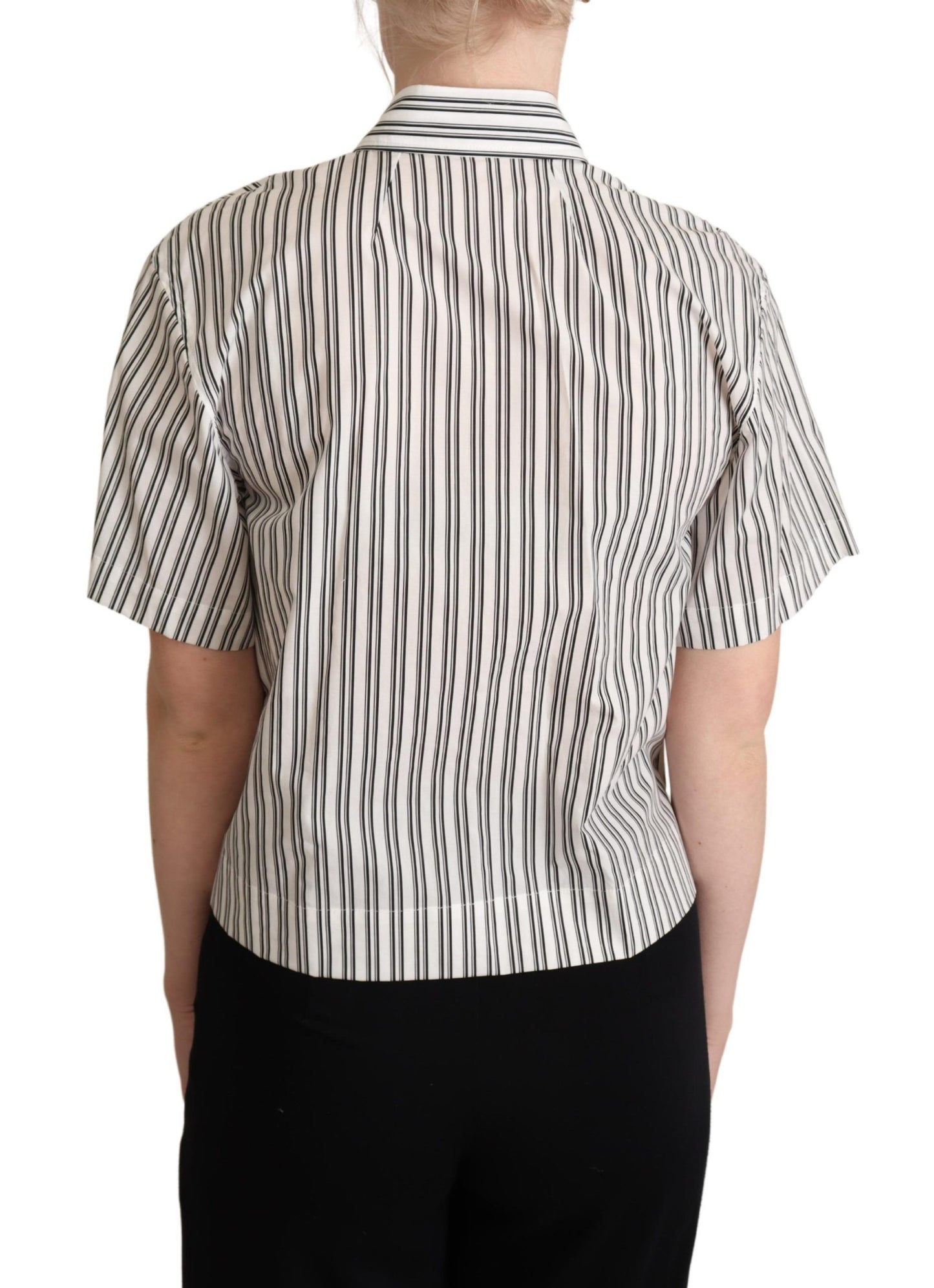 Dolce & Gabbana Polo elegante de algodón a rayas
