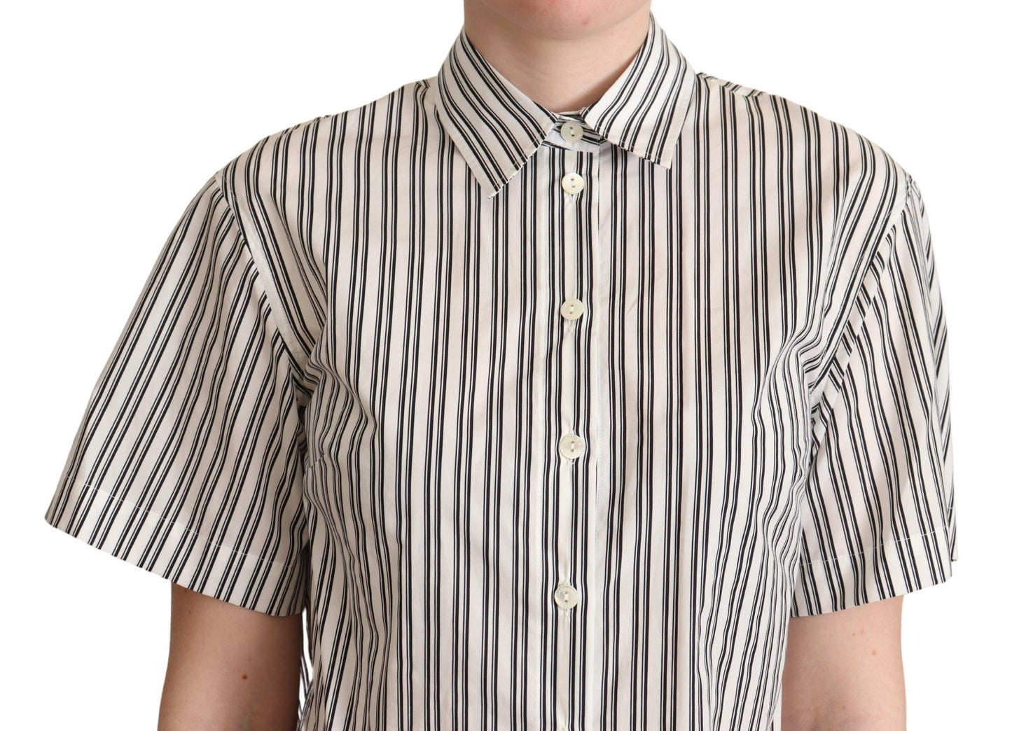 Dolce & Gabbana Polo elegante de algodón a rayas