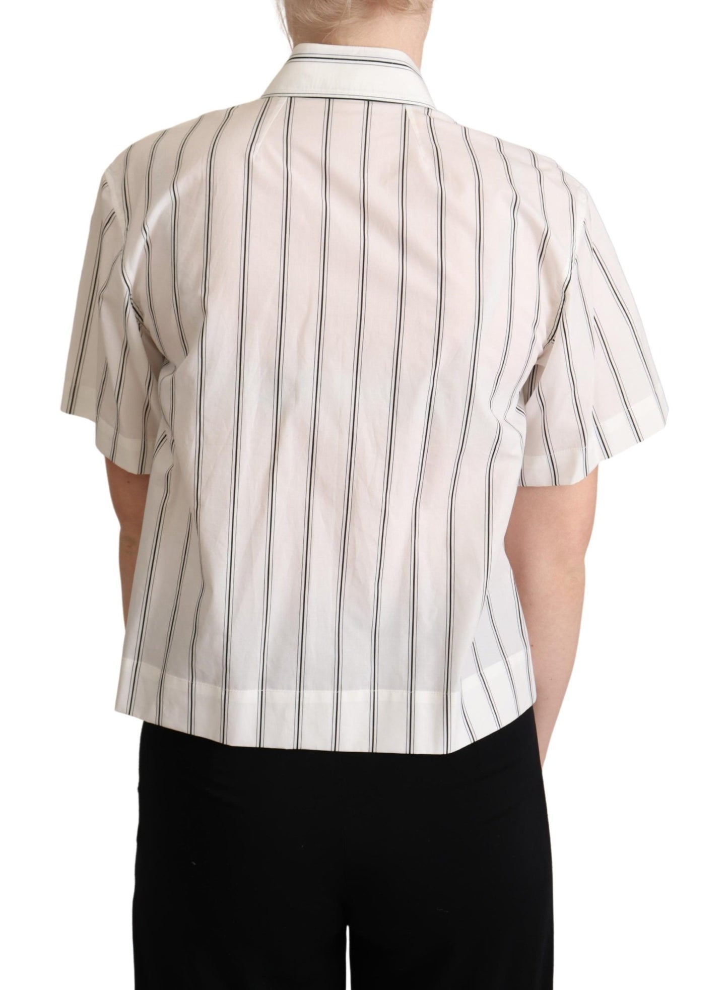 Dolce & Gabbana Polo elegante de algodón a rayas