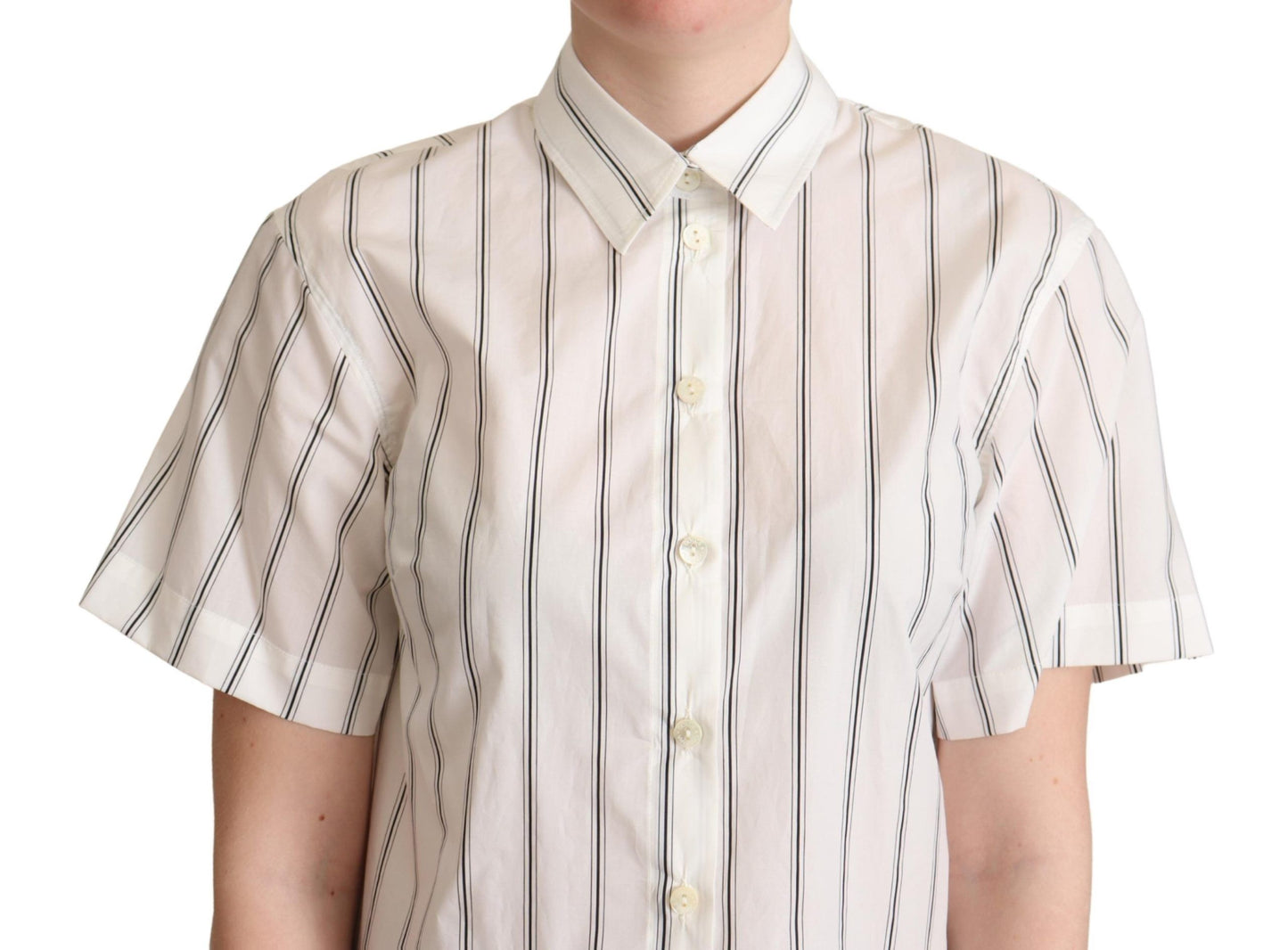 Dolce & Gabbana Polo elegante de algodón a rayas