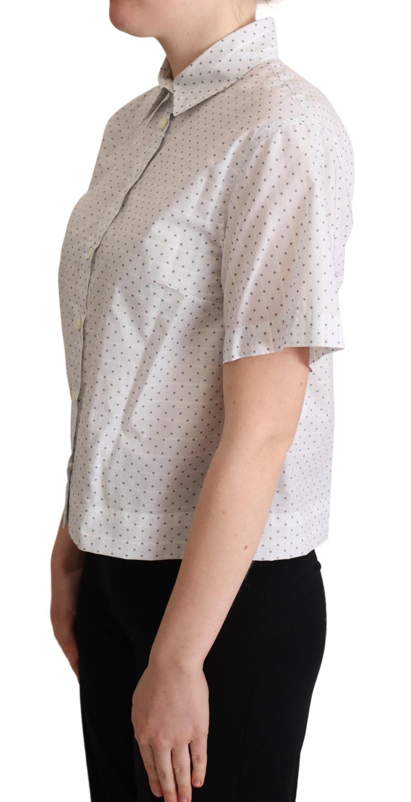 Dolce & Gabbana Polo elegante de algodón con lunares