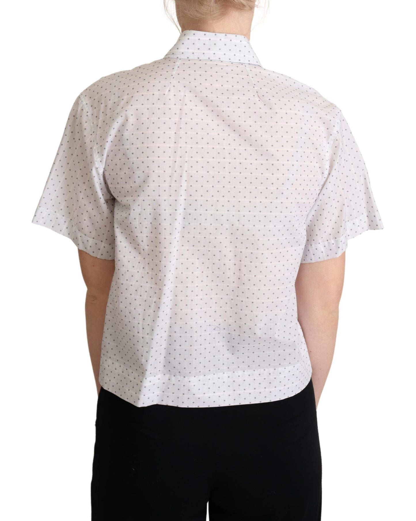 Dolce & Gabbana Polo elegante de algodón con lunares