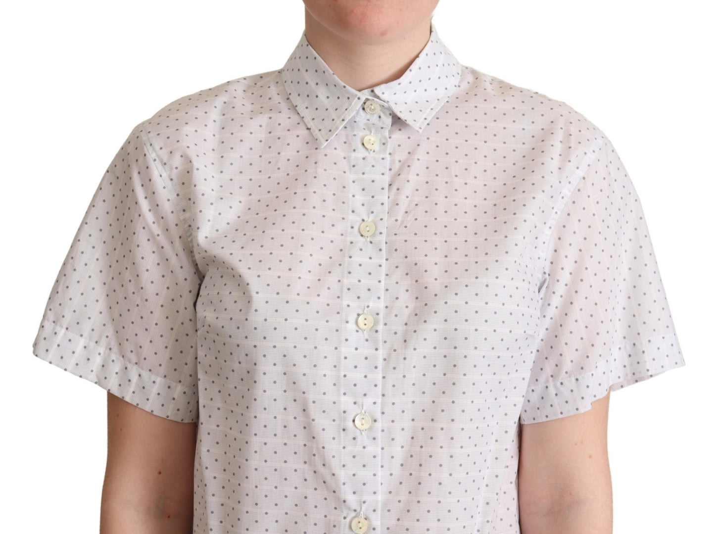 Dolce & Gabbana Polo elegante de algodón con lunares