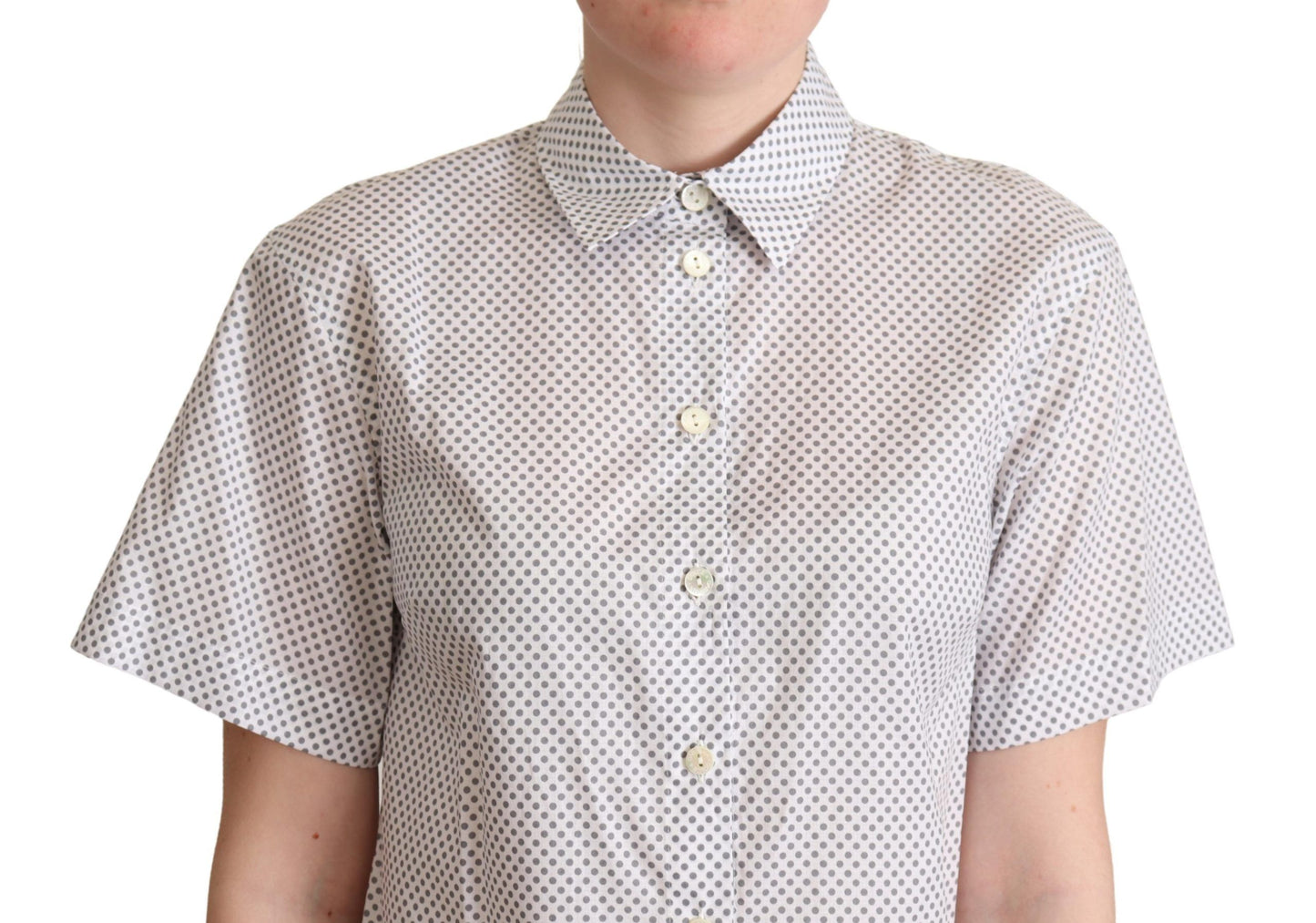Dolce & Gabbana Polo Manga Corta Chic Gris Lunares