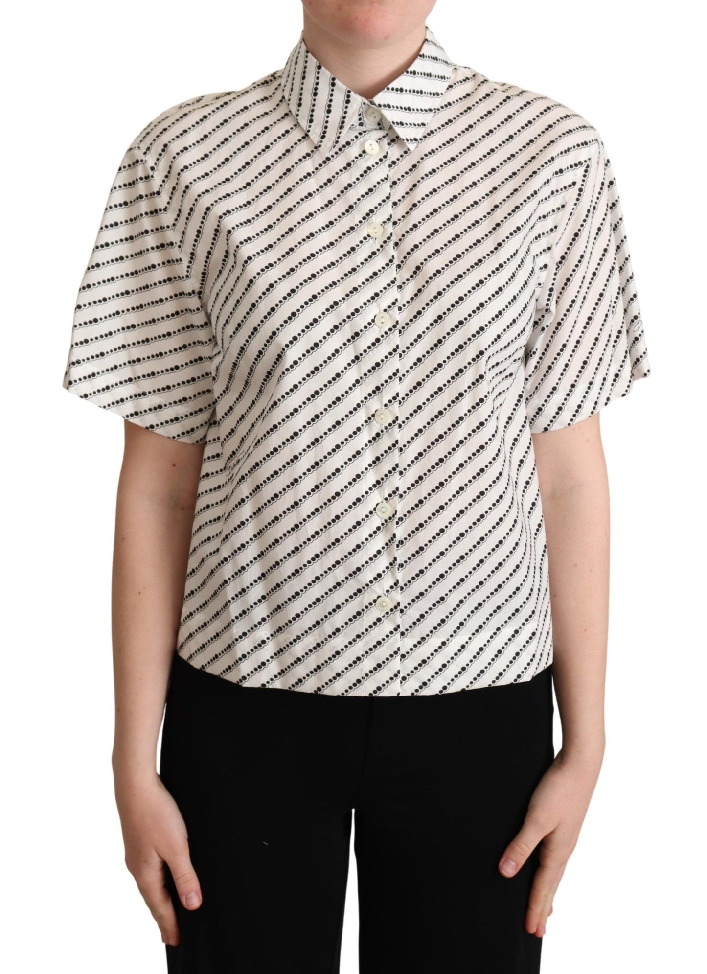 Dolce & Gabbana Polo elegante de algodón con lunares