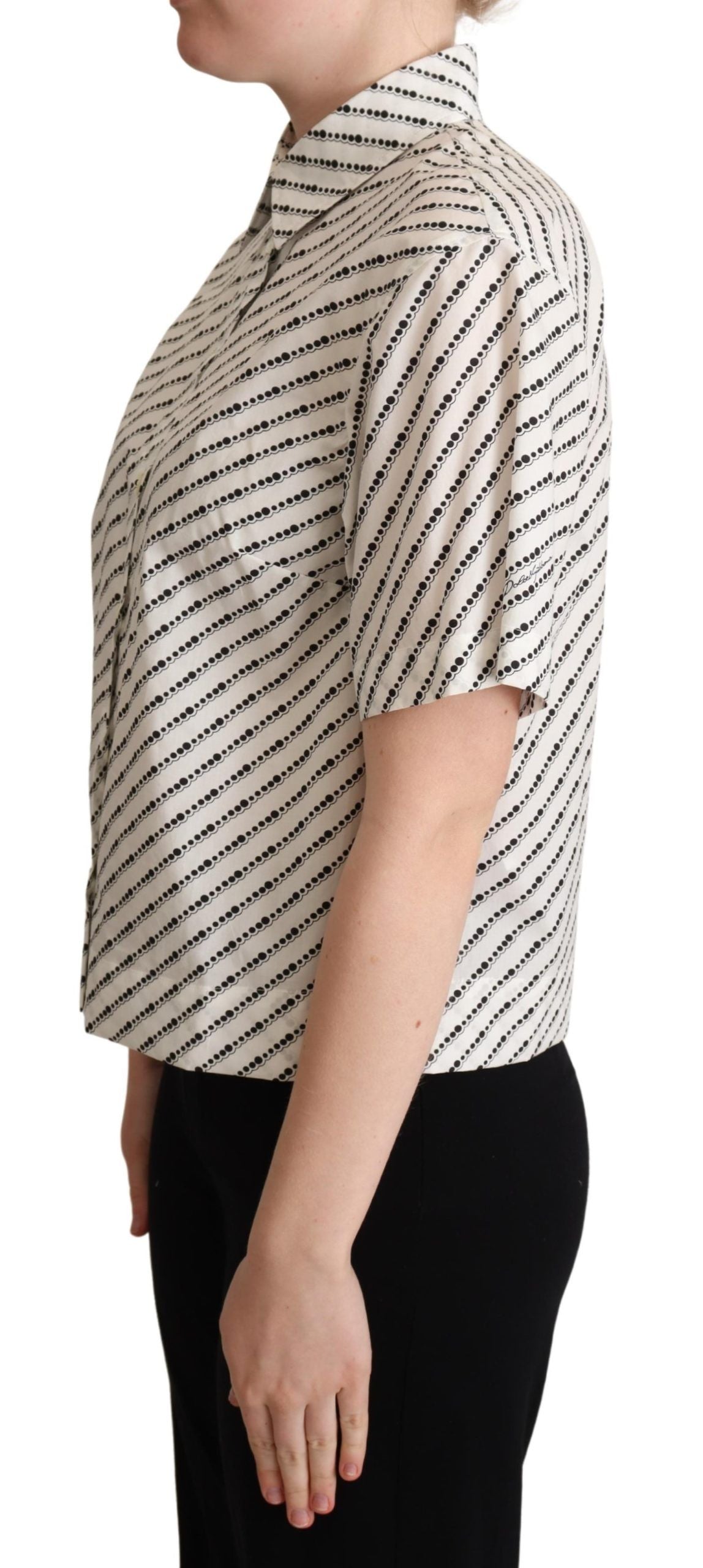 Dolce & Gabbana Polo elegante de algodón con lunares