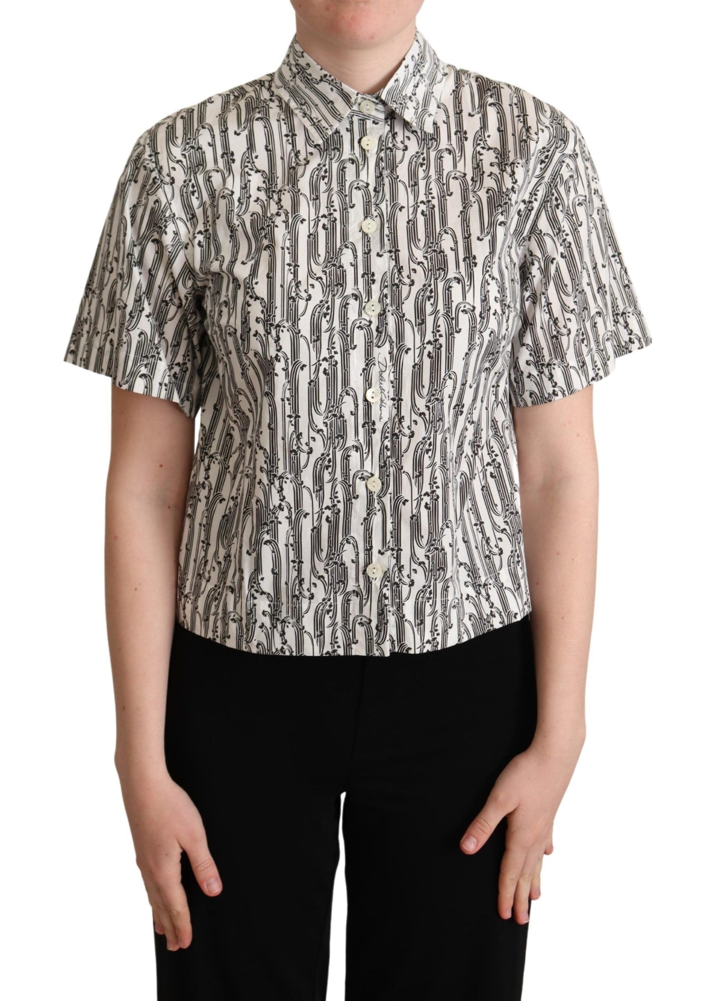 Dolce & Gabbana Polo elegante de algodón floral
