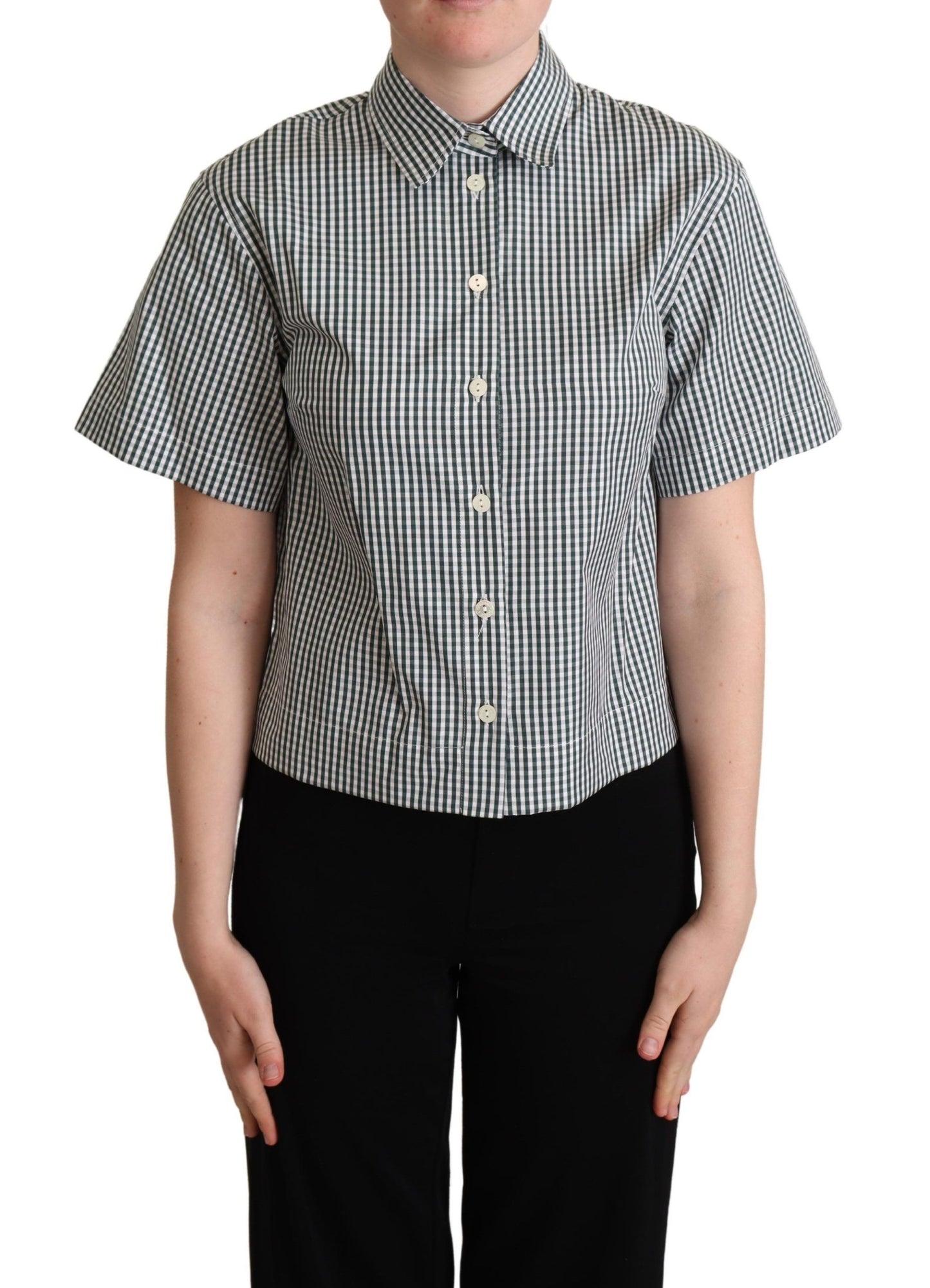 Dolce & Gabbana Polo Elegante De Algodón A Cuadros