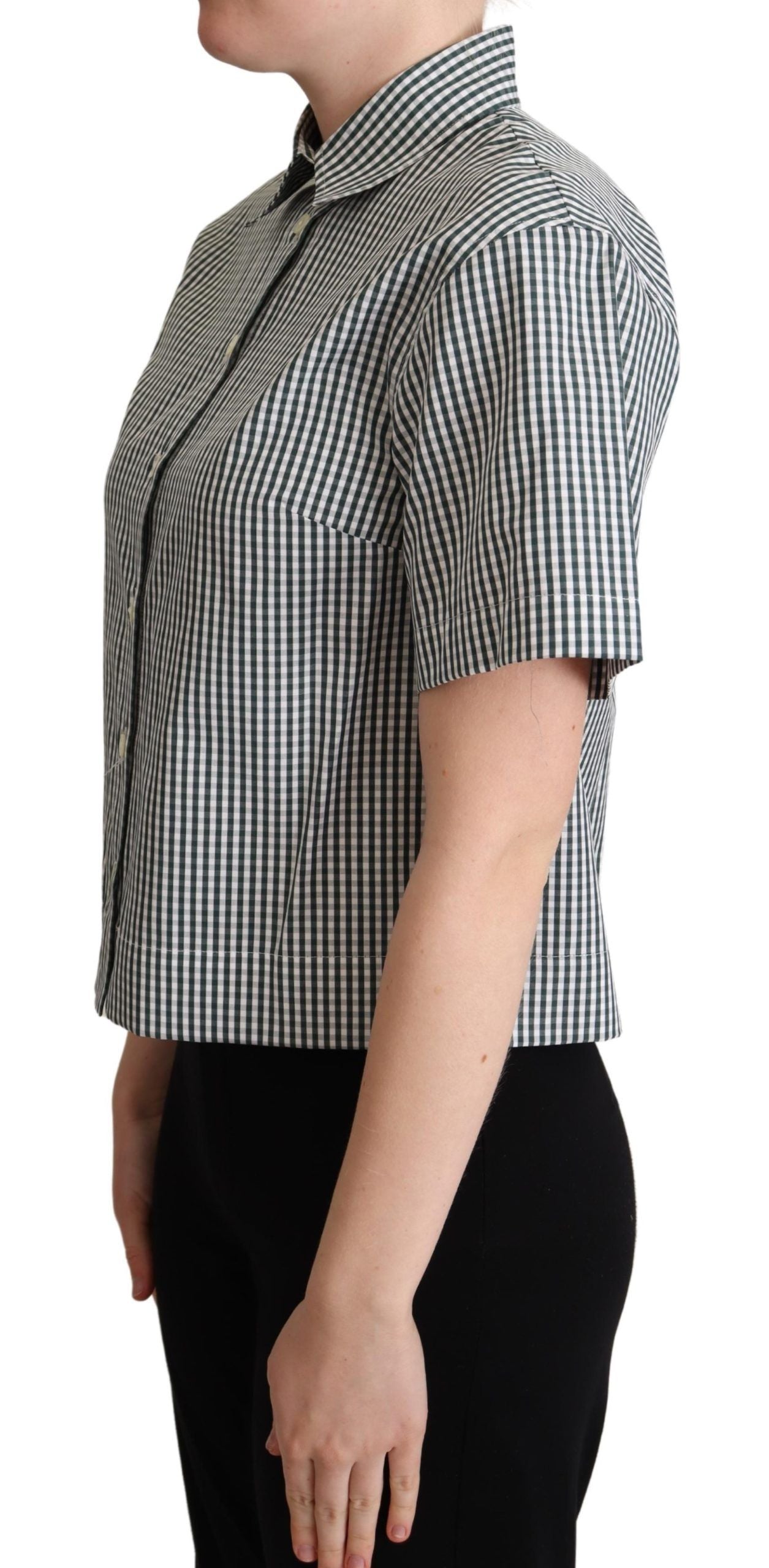 Dolce & Gabbana Polo Elegante De Algodón A Cuadros