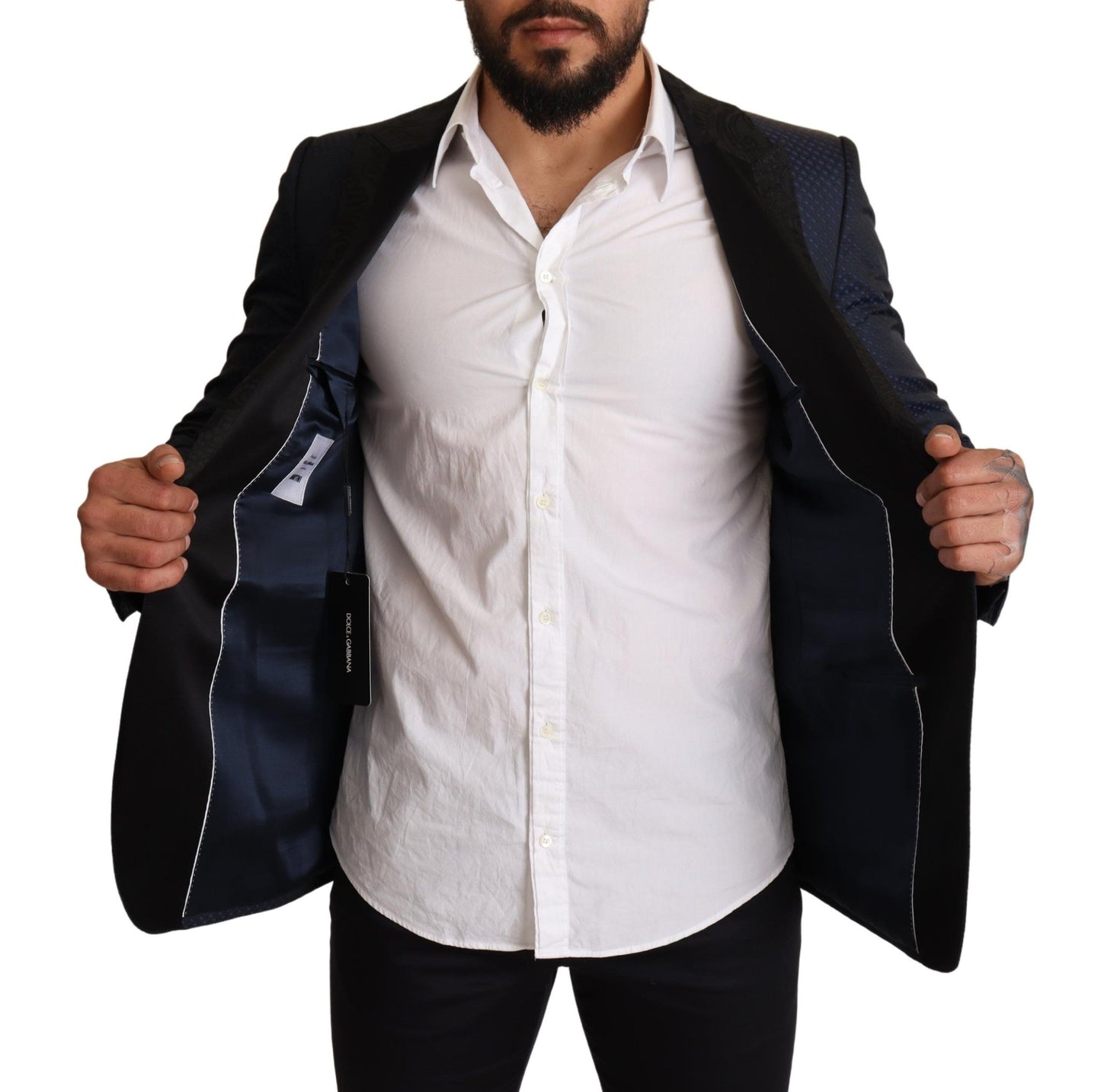 Dolce & Gabbana Elegante blazer Martini azul de corte slim