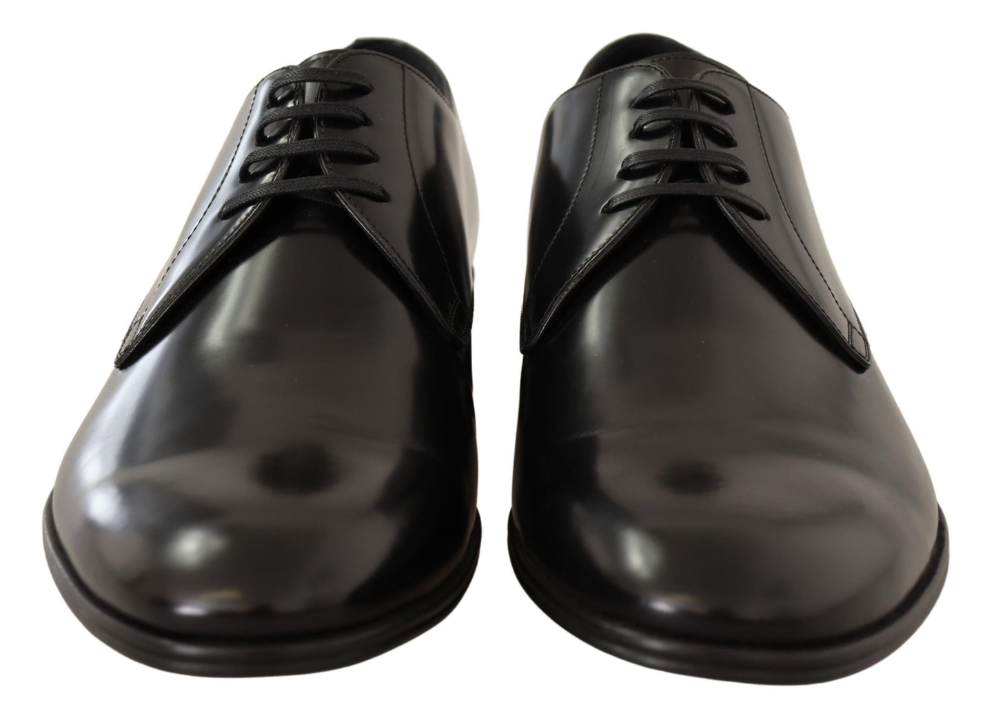 Dolce & Gabbana Elegantes zapatos Derby de cuero negro