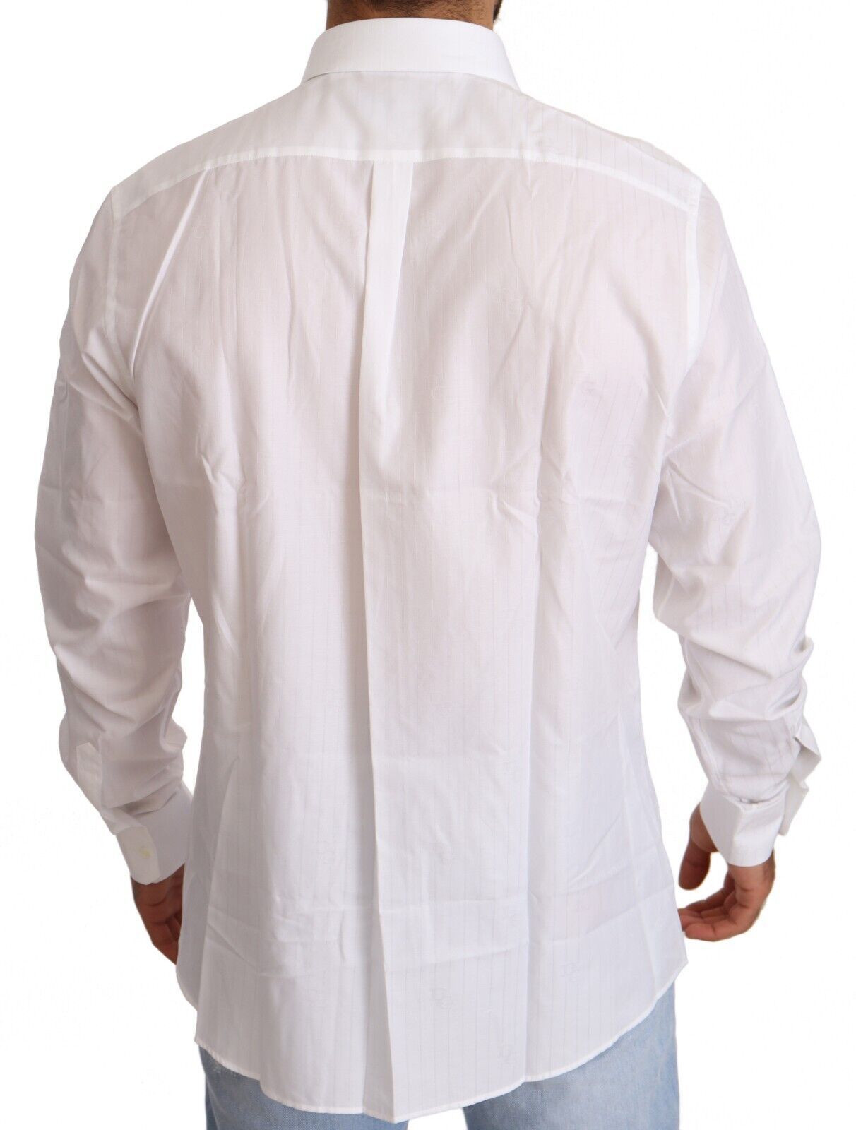 Dolce & Gabbana Camisa blanca de corte Martini de algodón