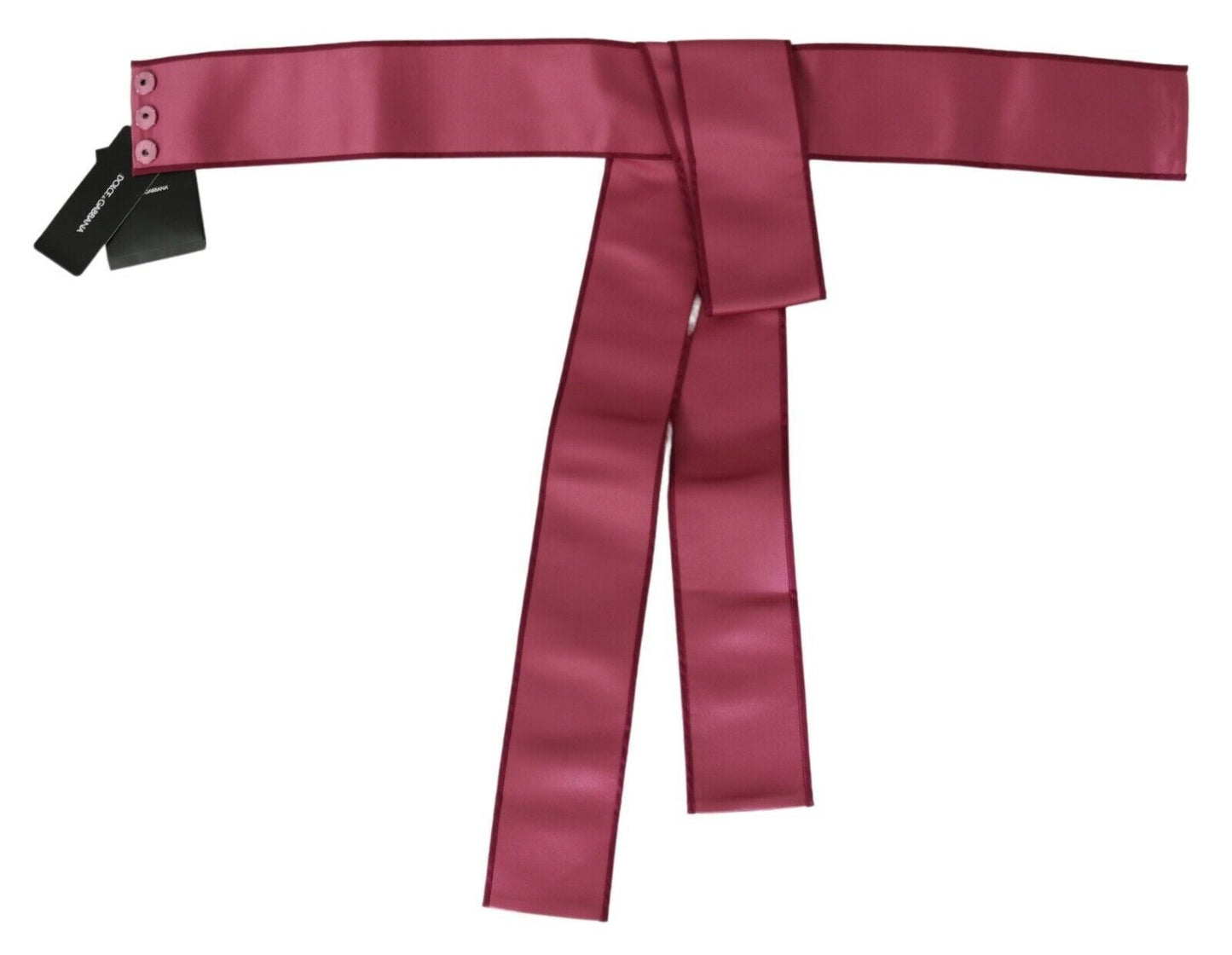 Dolce & Gabbana Elegante cinturón ancho de seda rosa