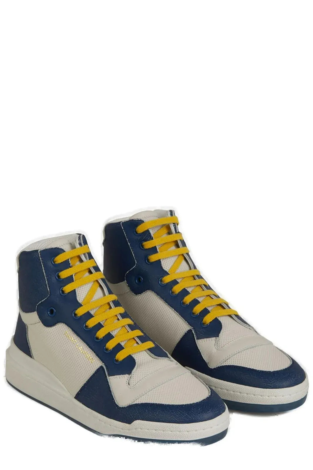 Saint Laurent Elevate Your Style with Mid - Top Blue Luxury Sneakers – EU40/US7 par Saint Laurent | Disponible sur Sandy Store ByNet