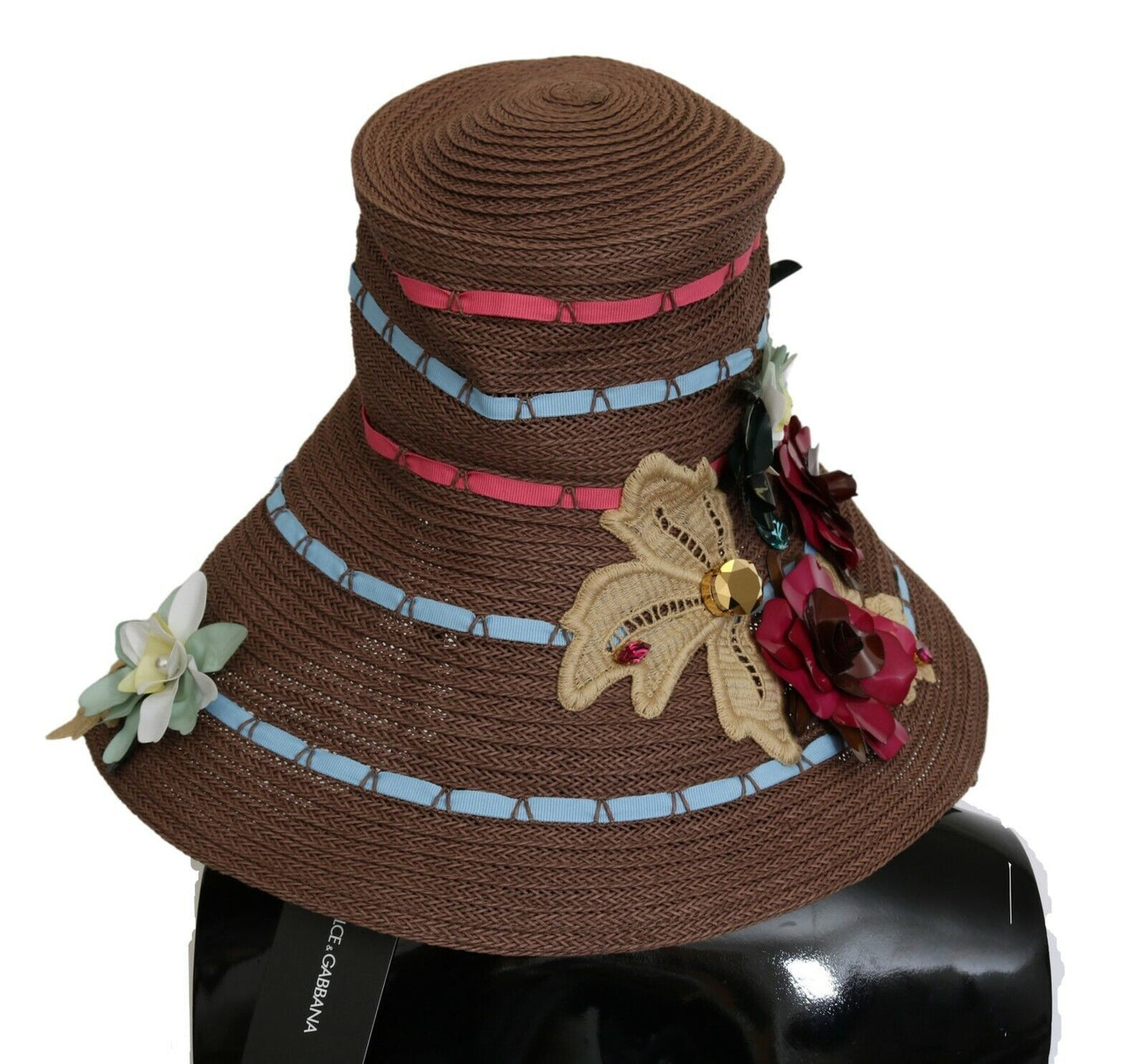Dolce & Gabbana Sombrero elegante de ala ancha floral flexible