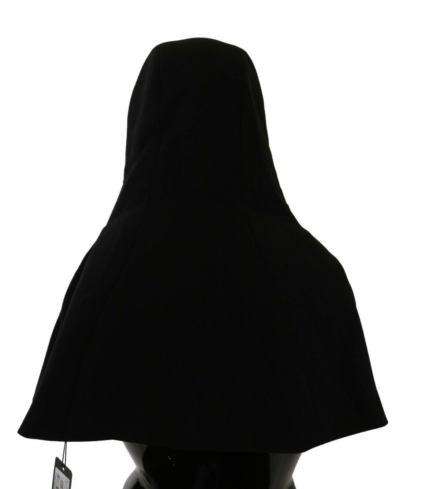 Dolce & Gabbana Elegante bufanda negra con capucha