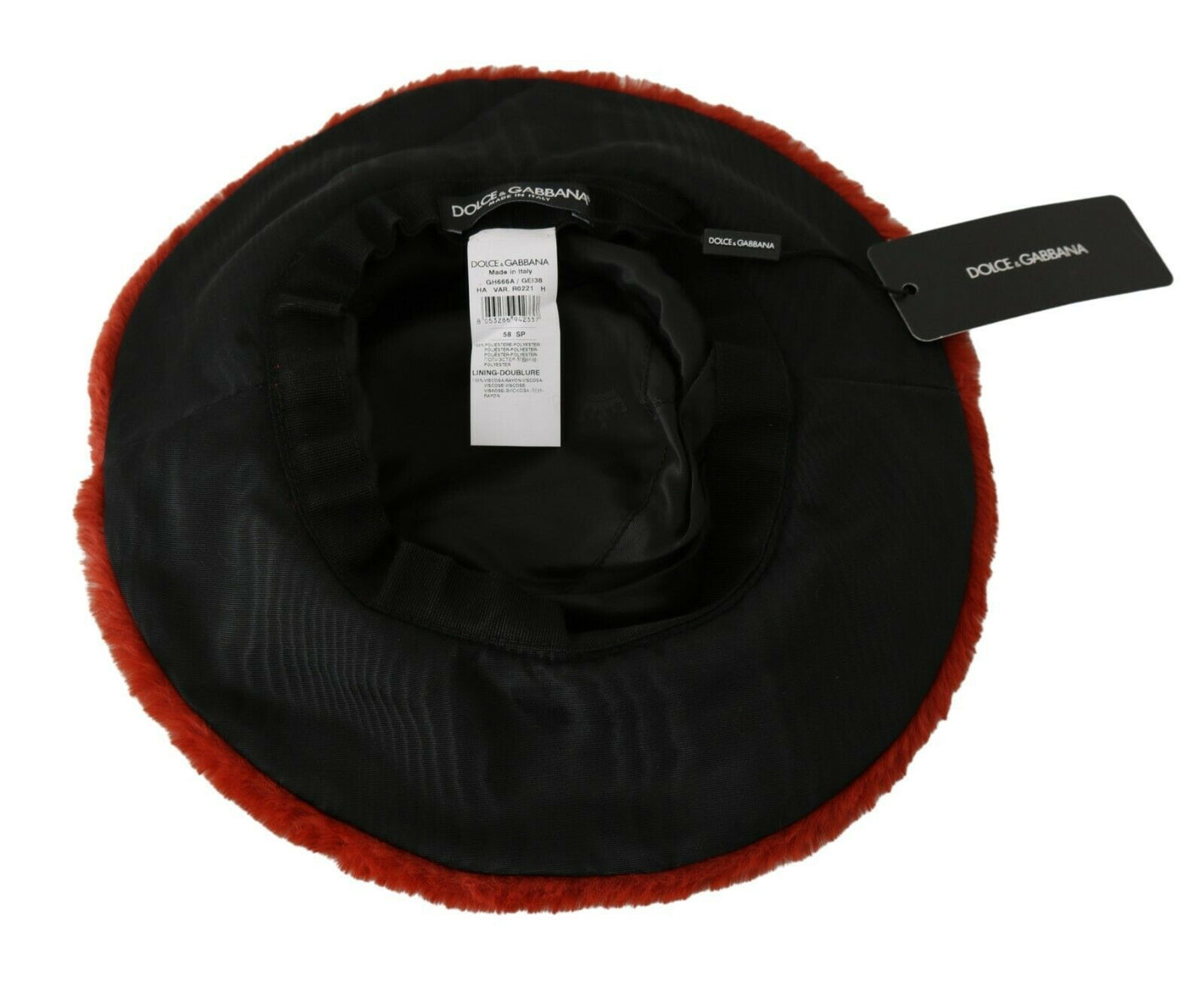 Dolce & Gabbana Elegante gorra de pescador roja con detalle de logotipo