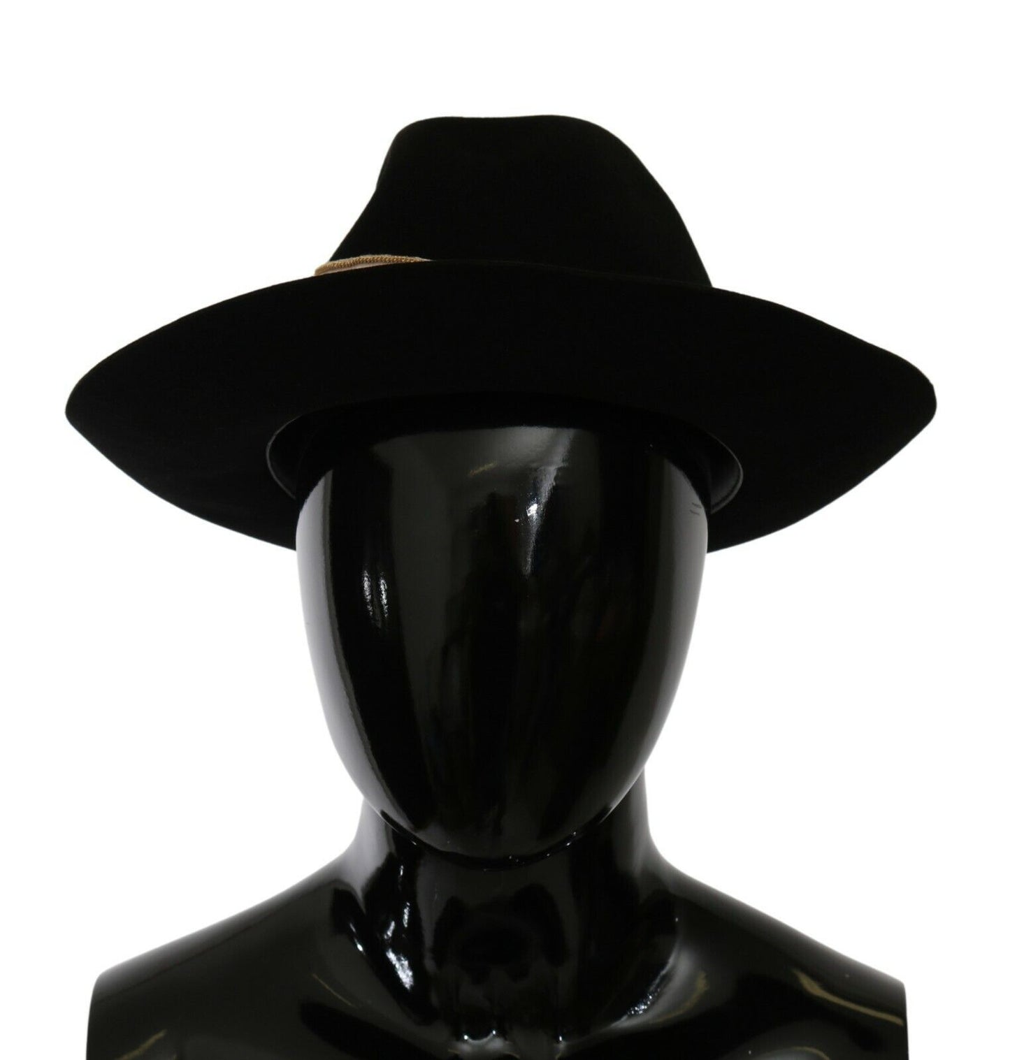 Dolce & Gabbana Sombrero Panamá Elegante Conejo Negro Ala Ancha