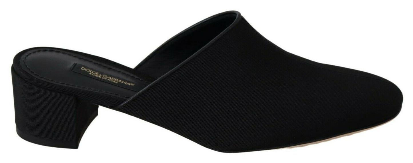 Dolce & Gabbana Sandalias elegantes de grosgrain en negro