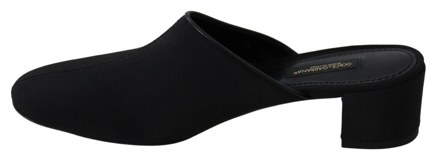Dolce & Gabbana Sandalias elegantes de grosgrain en negro