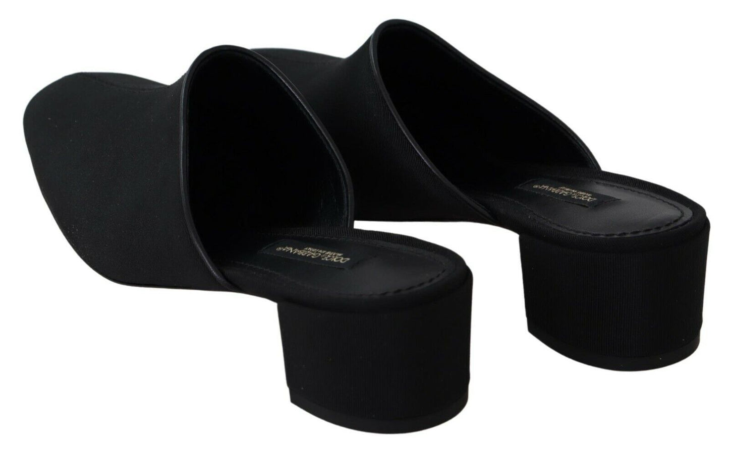 Dolce & Gabbana Sandalias elegantes de grosgrain en negro