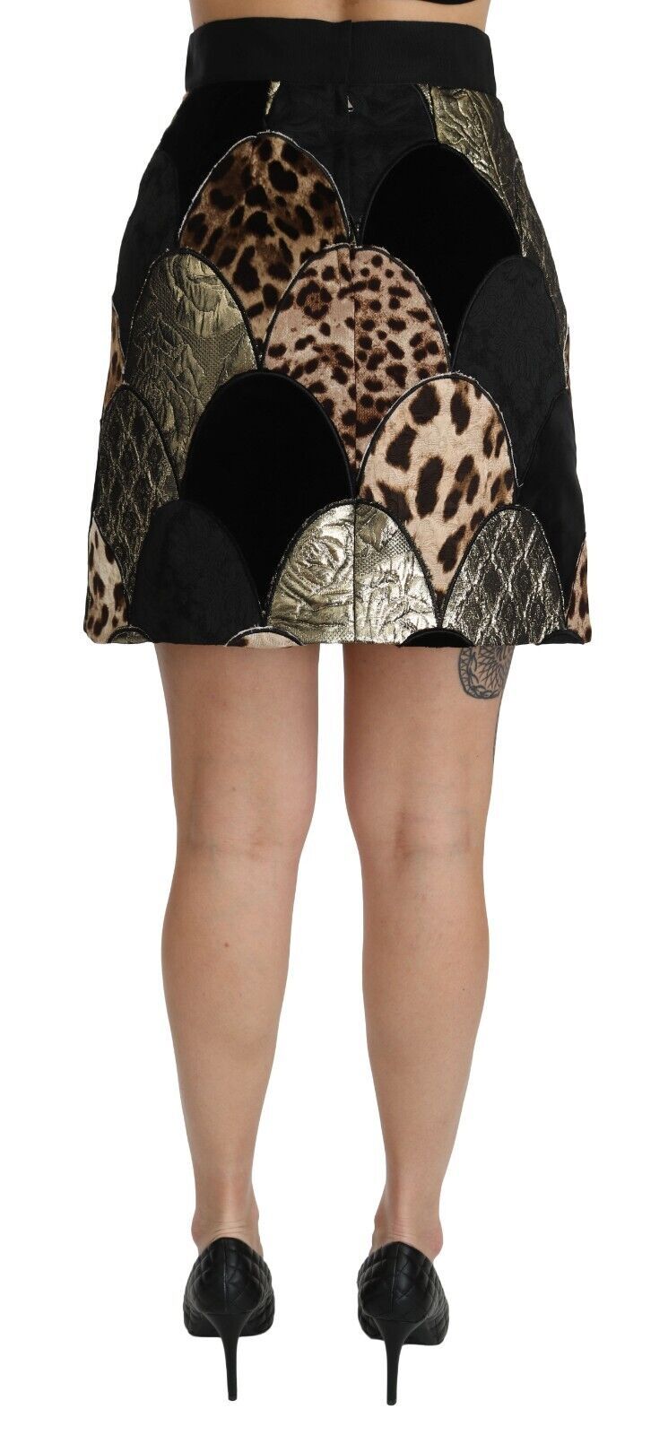 Dolce & Gabbana Falda con estampado de leopardo de cintura alta