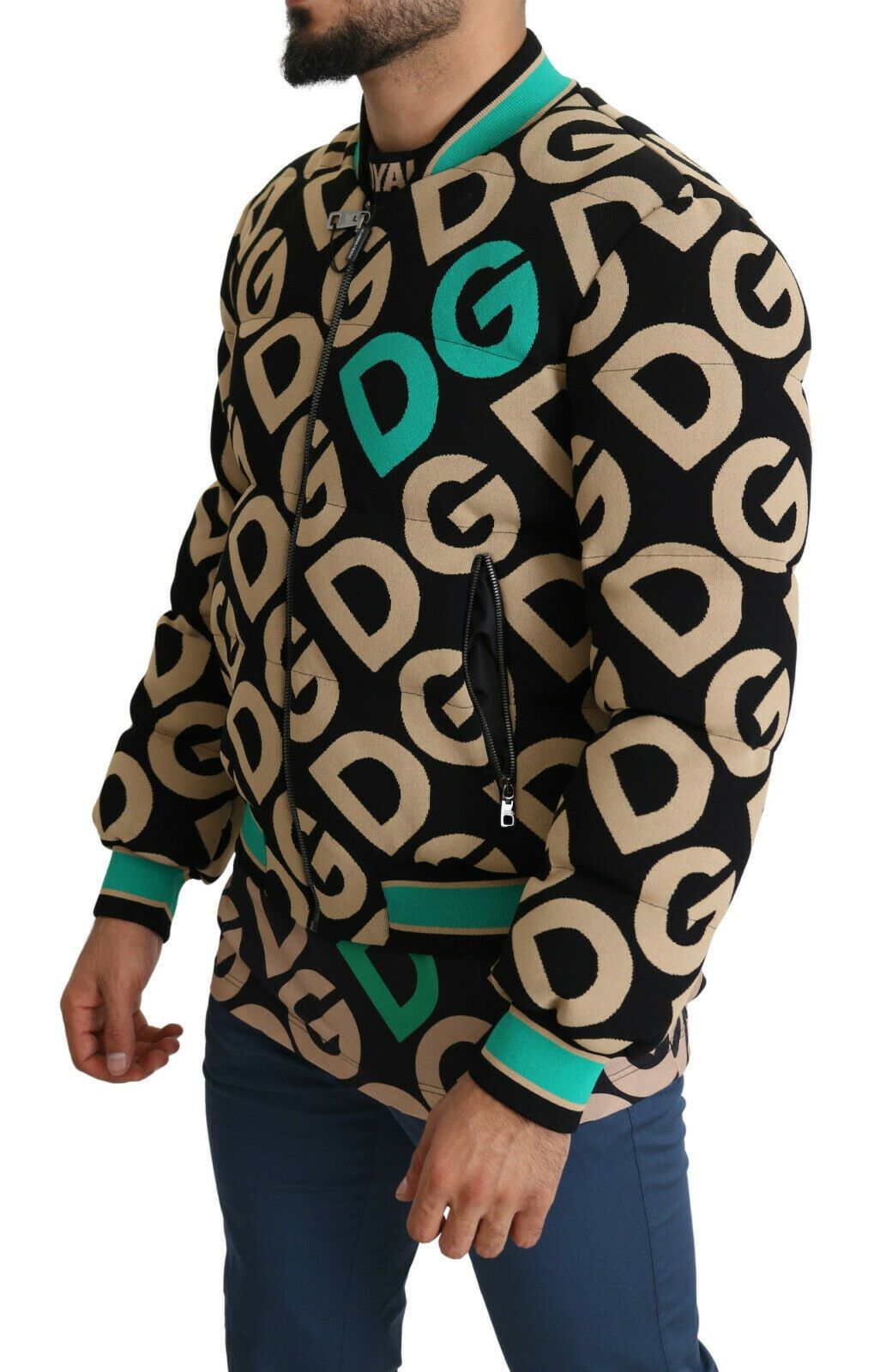 Chaqueta bomber con estampado icónico de Dolce & Gabbana: diseño exquisito